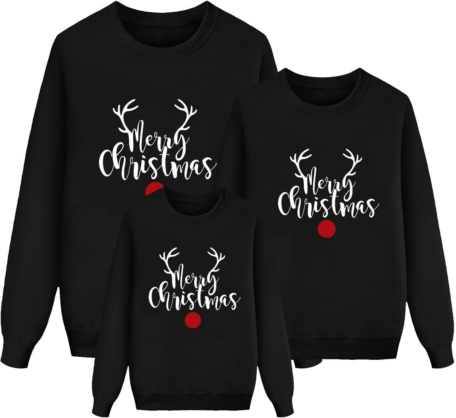 Sweater Christmas Family Woman Man Child Christmas Sweatshirts Family Round Neck Long Sleeve Christmas Sweater Winter Warm Christmas Jerseys for Couples Blouses Tops