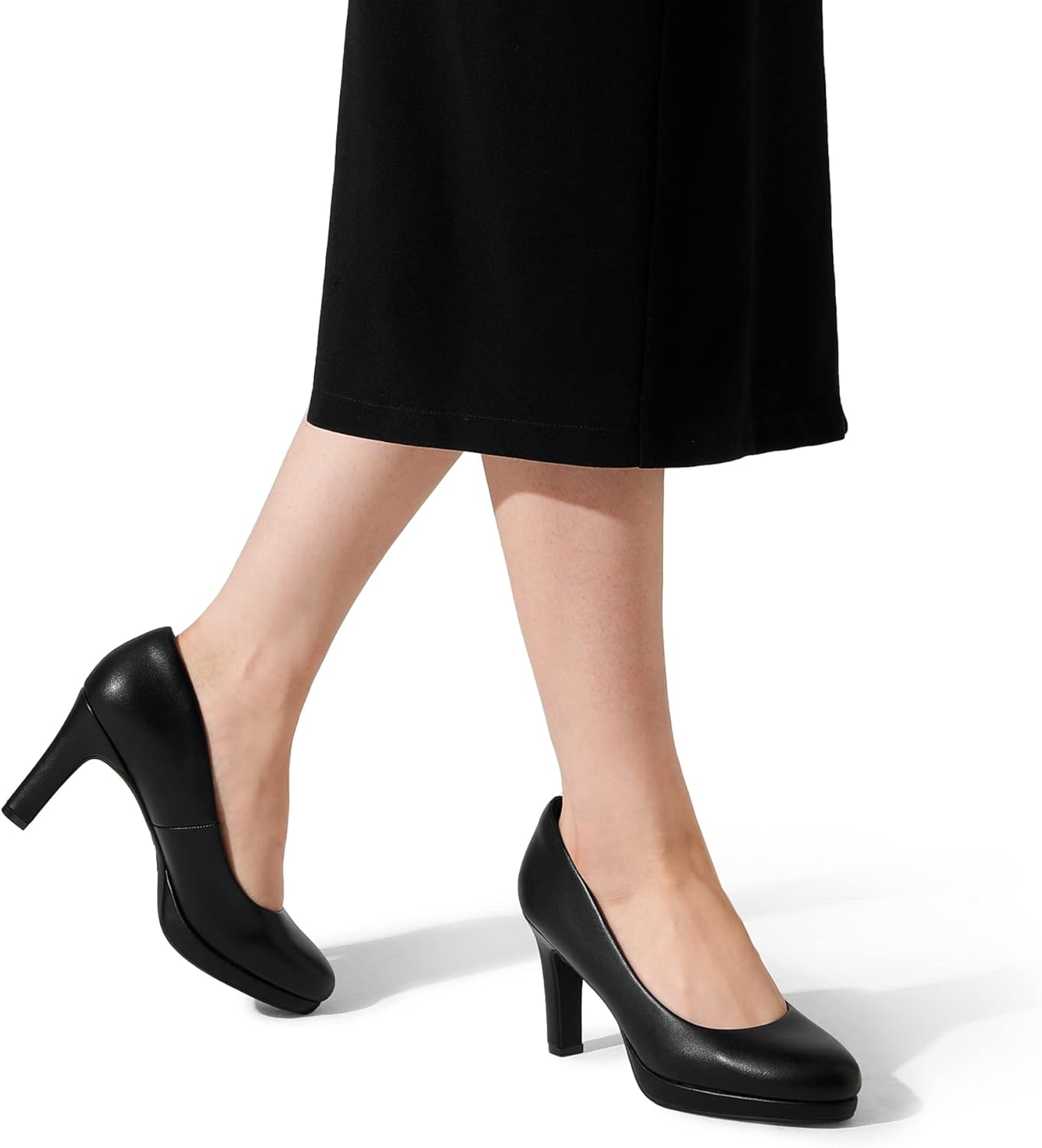 DREAM PAIRS High Heels Dress-Up Pumps Comfortable for Women Classic for 1cm Platforms for Work Party