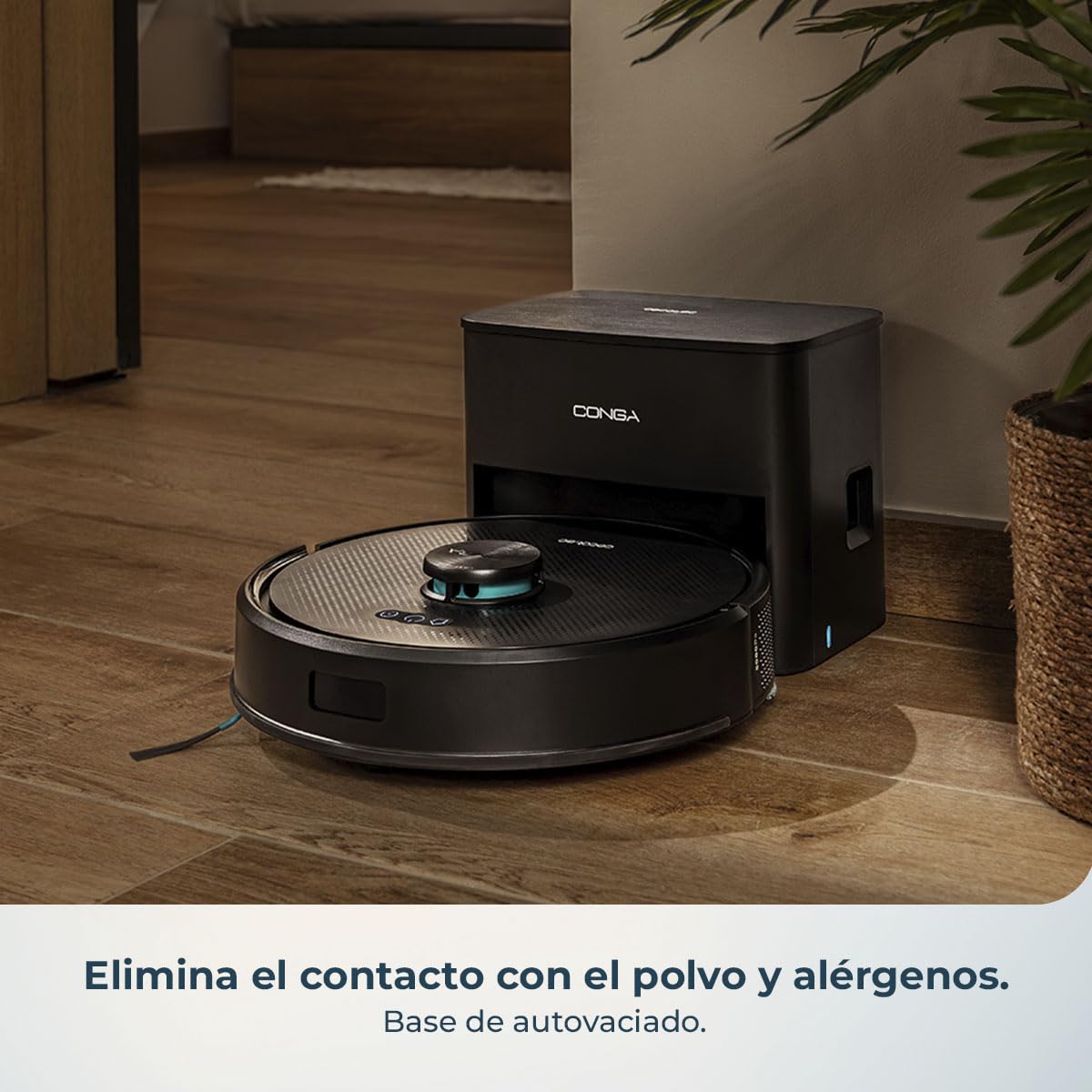 Cecotec Conga M50 Robot Vacuum Cleaner and Floor Scrubber, Laser Navigation, 5000Pa Suction Pressure, 3200 mAh Battery, Multifunction Brush for All Surfaces, Coverage up to 160 m²