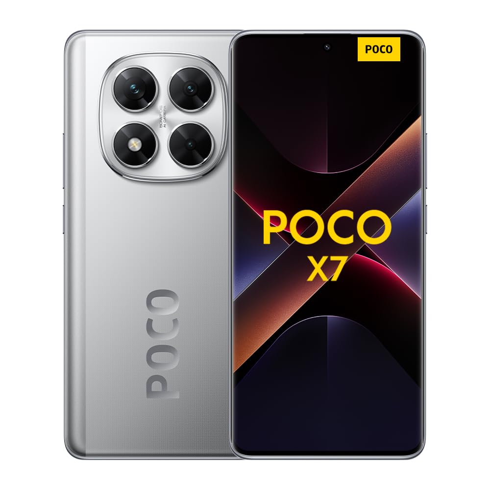 XIAOMI POCO X7 Pro Smartphone 12+512GB, CrystalRes 1.5K 120Hz AMOLED Display, MediaTek Dimensity 8400-Ultra, 50MP Camera, 90W HyperCharge, Charger Not Included, Black (ES Version)
