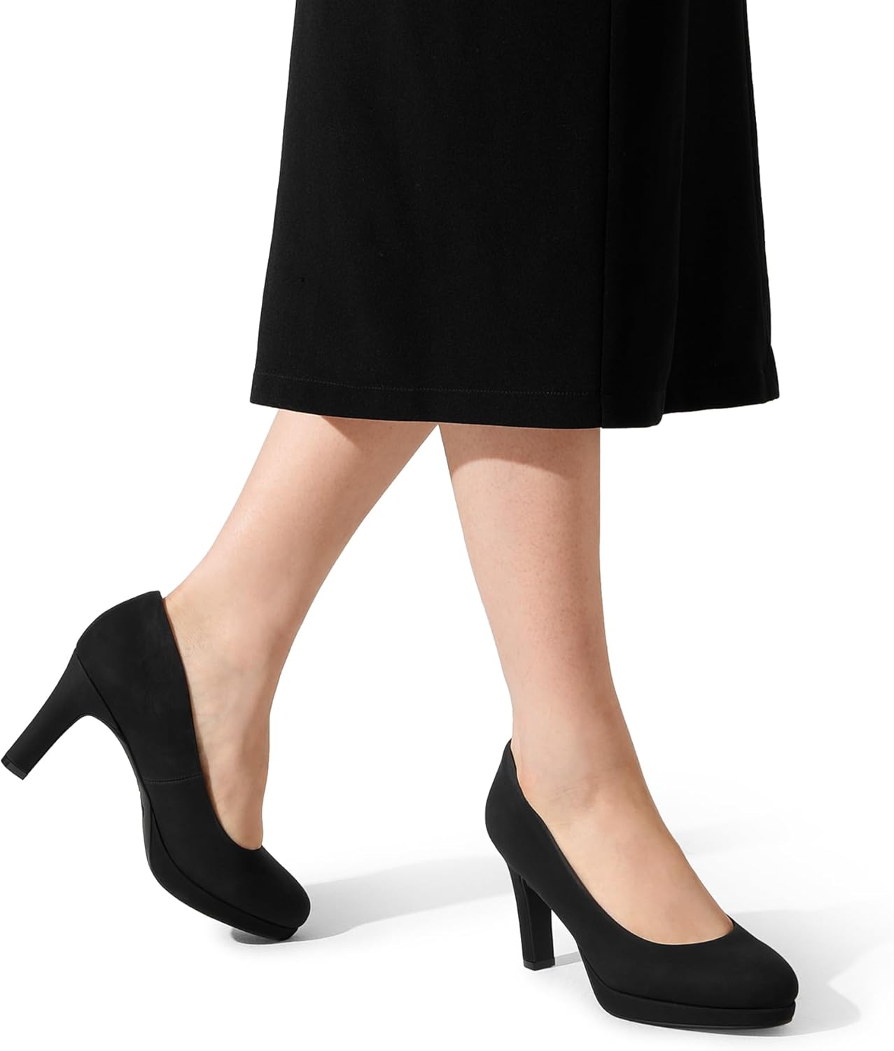 DREAM PAIRS High Heels Dress-Up Pumps Comfortable for Women Classic for 1cm Platforms for Work Party