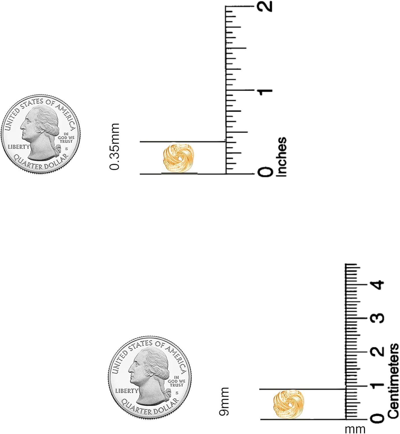 LeCalla Italian Silver Jewelry Stud Earring Twisted Design Wire Love Knot for Women