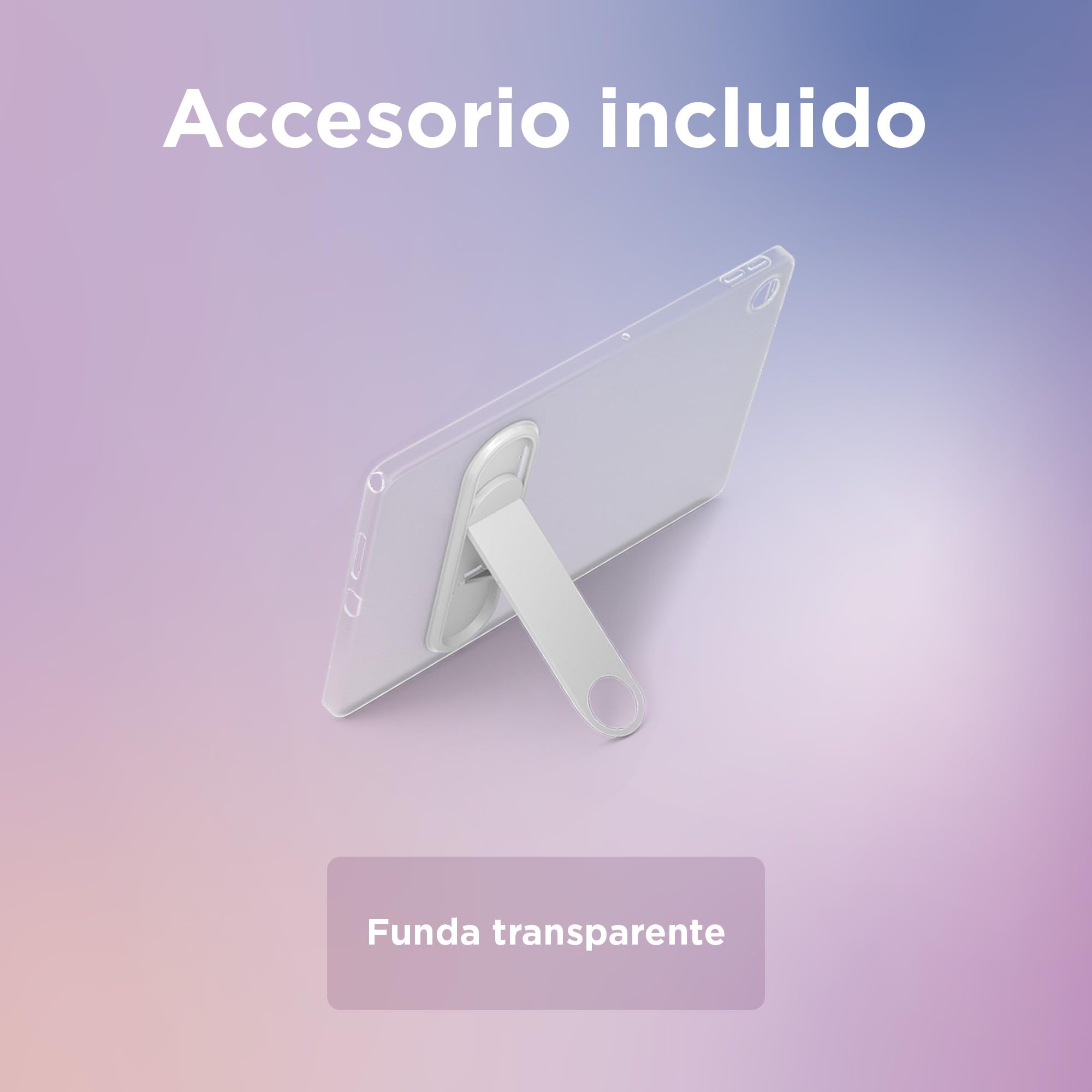 Lenovo Tab – Tablet 10.1 inch WUXGA (MediaTek Helio G85, 4 GB RAM, 128 GB, 60 Hz, 2 Speakers, Wi-Fi 5, Bluetooth 5.3, Android 14) Polar Blue – Includes Transparent Case with Built-in Stand