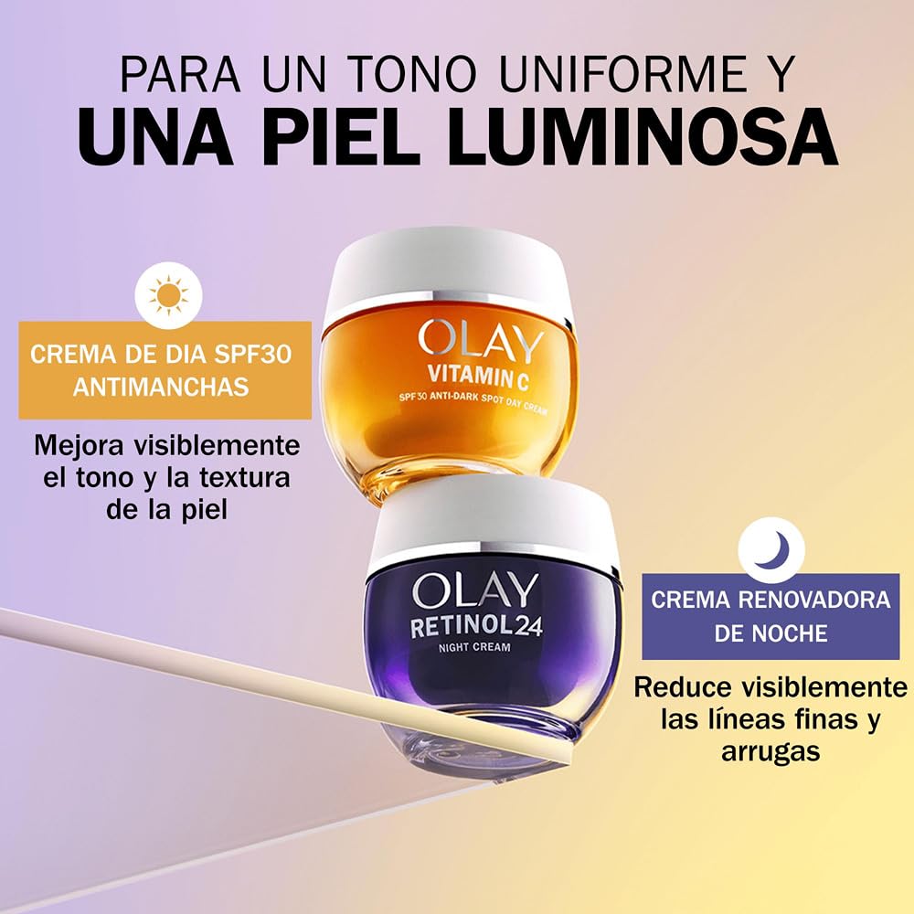Olay Retinol 24 Crema de Noche Hidratante Facial, Cuidado de la Piel con Vitamina E Antioxidante. Cuidado de la Piel Well-aging durante la Noche: Suaviza, Renueva E Hidrata, 50 ml