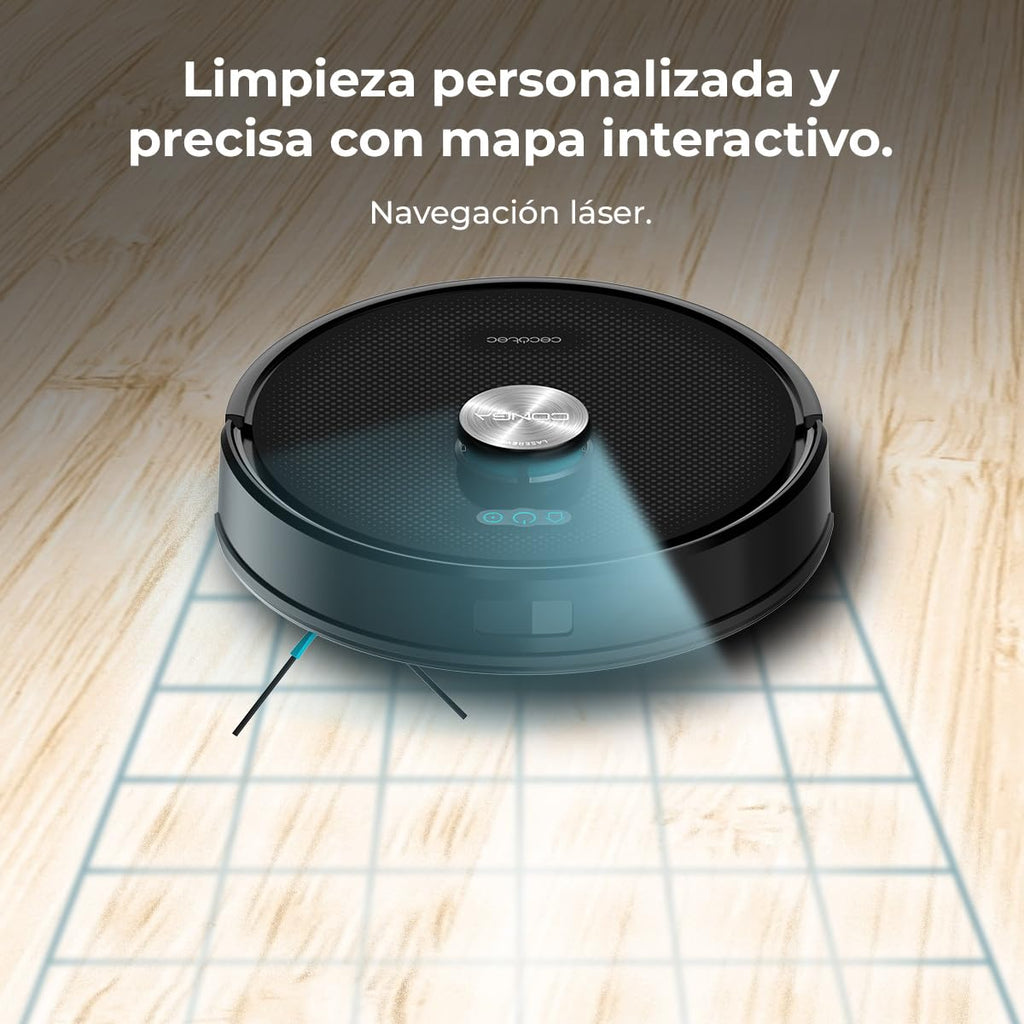 Cecotec Conga M50 Robot Vacuum Cleaner and Floor Scrubber, Laser Navigation, 5000Pa Suction Pressure, 3200 mAh Battery, Multifunction Brush for All Surfaces, Coverage up to 160 m²