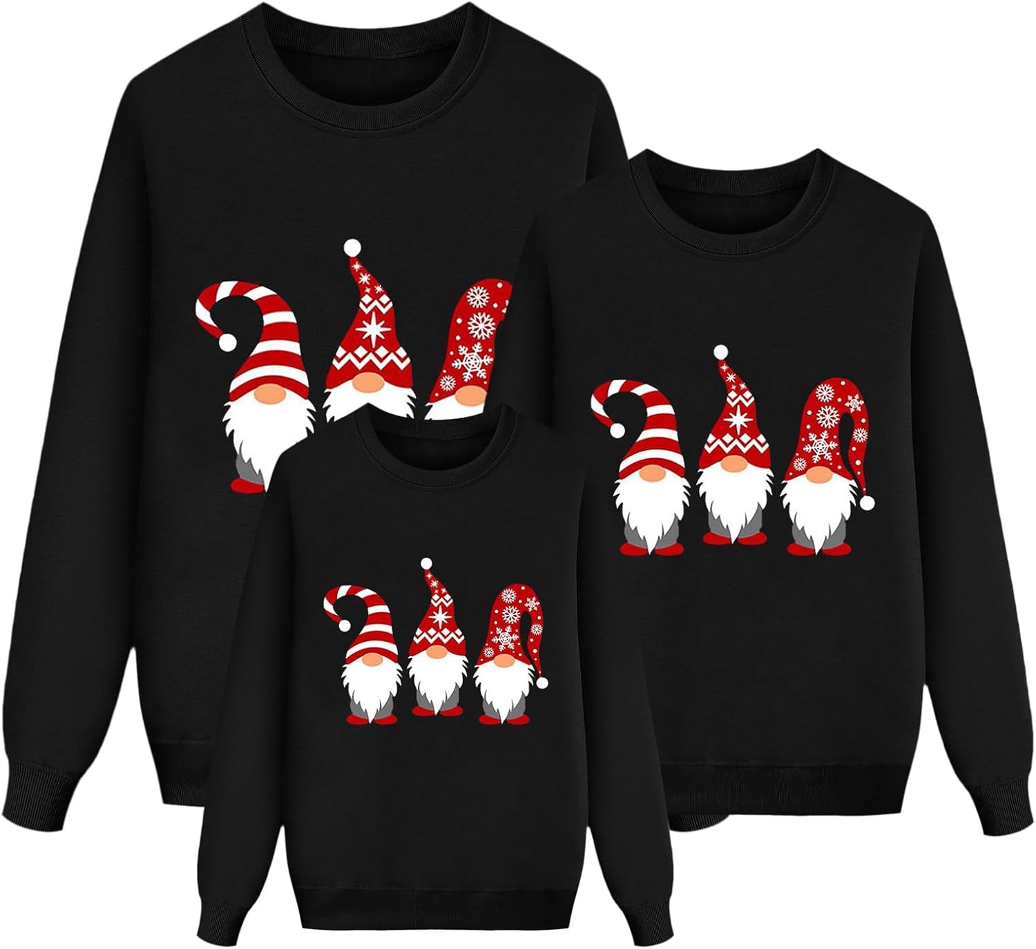 Sweater Christmas Family Woman Man Child Christmas Sweatshirts Family Round Neck Long Sleeve Christmas Sweater Winter Warm Christmas Jerseys for Couples Blouses Tops