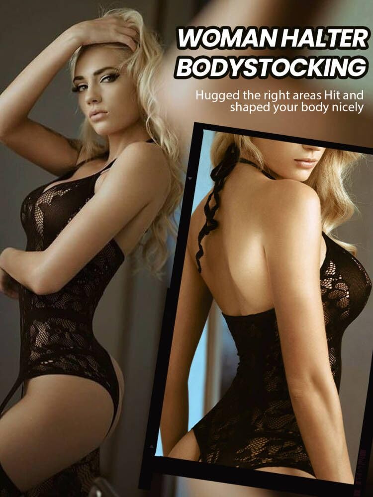 Buitifo mesh bodysuit woman plus size crotchless sexy sleepwear soft lingerie women