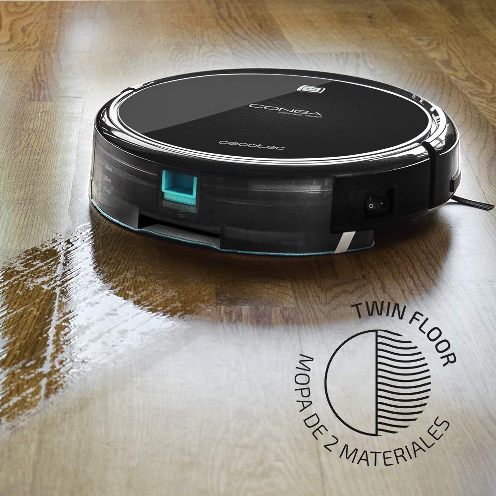 Cecotec Conga M50 Robot Vacuum Cleaner and Floor Scrubber, Laser Navigation, 5000Pa Suction Pressure, 3200 mAh Battery, Multifunction Brush for All Surfaces, Coverage up to 160 m²