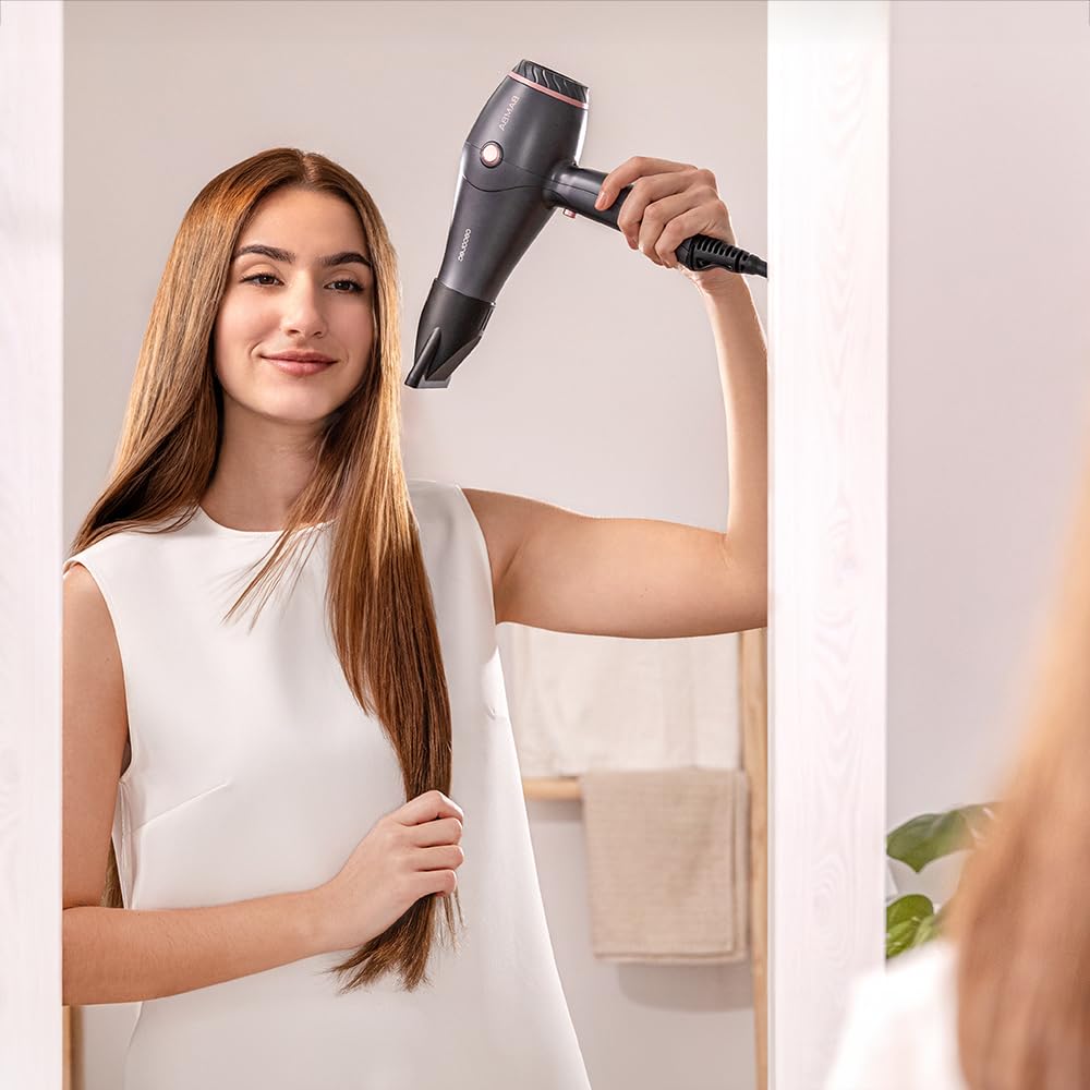 Cecotec Bamba IoniCare 5200 Aura Black Ionic Hair Dryer. 2300W, Concentrator and Diffuser, Frizz Free Hair, DC Motor, Real Ion, High Air Flow, 2 Speeds and 3 Temperatures