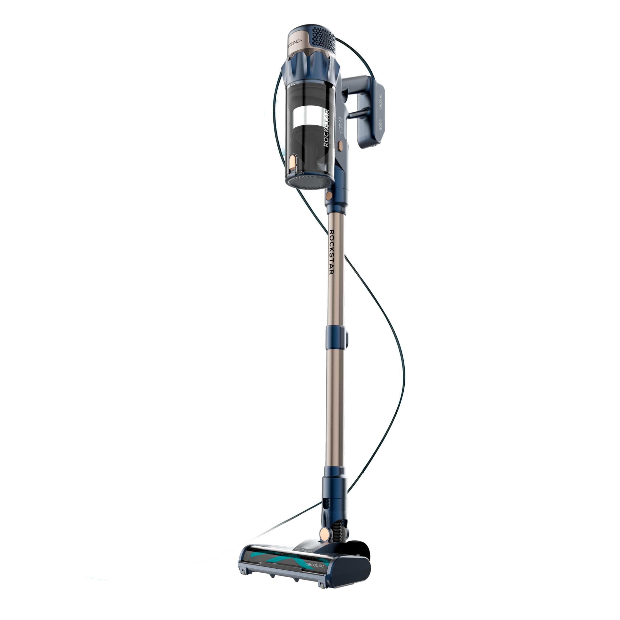 Cecotec Conga Thunderbrush 560 Upright Vacuum Cleaner, 2 in 1, 600 W, Cyclonic Technology, High Efficiency Filter, 6 Metres Radius, Includes 2 Accessories