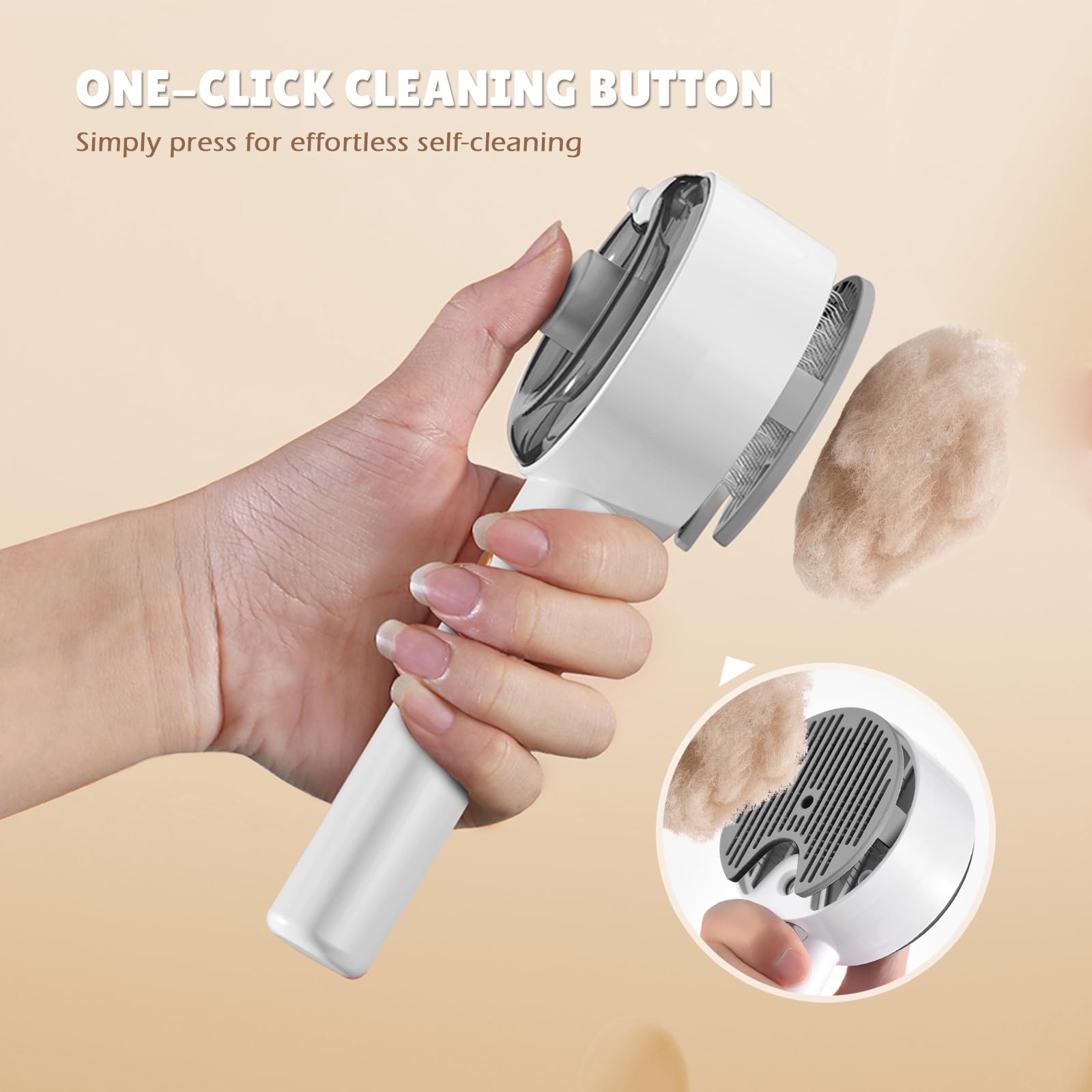 4 in 1 Steam Brush for Cats and Dogs - Self Cleaning with Water Reservoir - Pet Grooming and Massage
