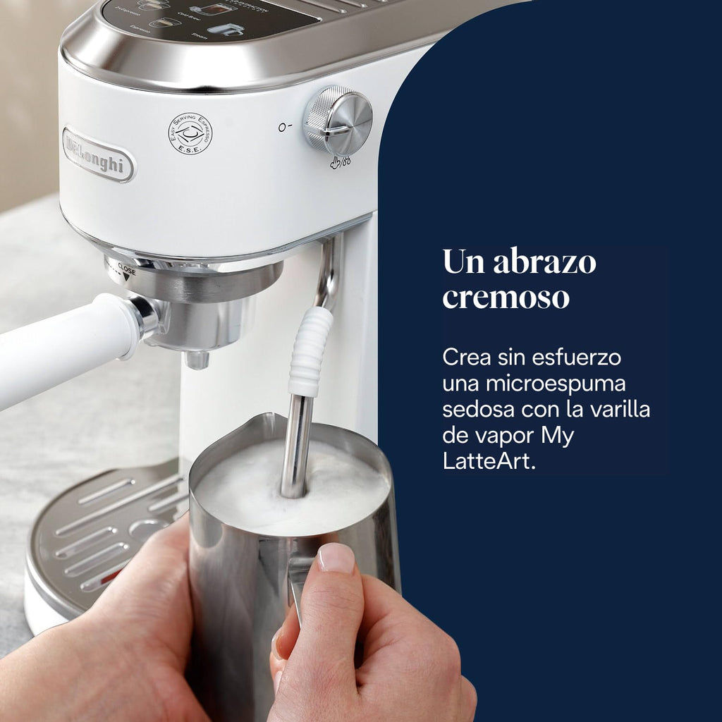 De'Longhi Dedica – Stainless Steel Pump Coffee Maker for Ground Coffee or Single Serve Coffee Maker, Espresso and Cappuccino, 1.3 Liter Reservoir, Anti-Drip System, EC685.BK, Black