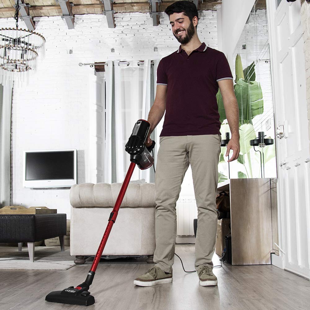 Cecotec Conga Thunderbrush 560 Upright Vacuum Cleaner, 2 in 1, 600 W, Cyclonic Technology, High Efficiency Filter, 6 Metres Radius, Includes 2 Accessories