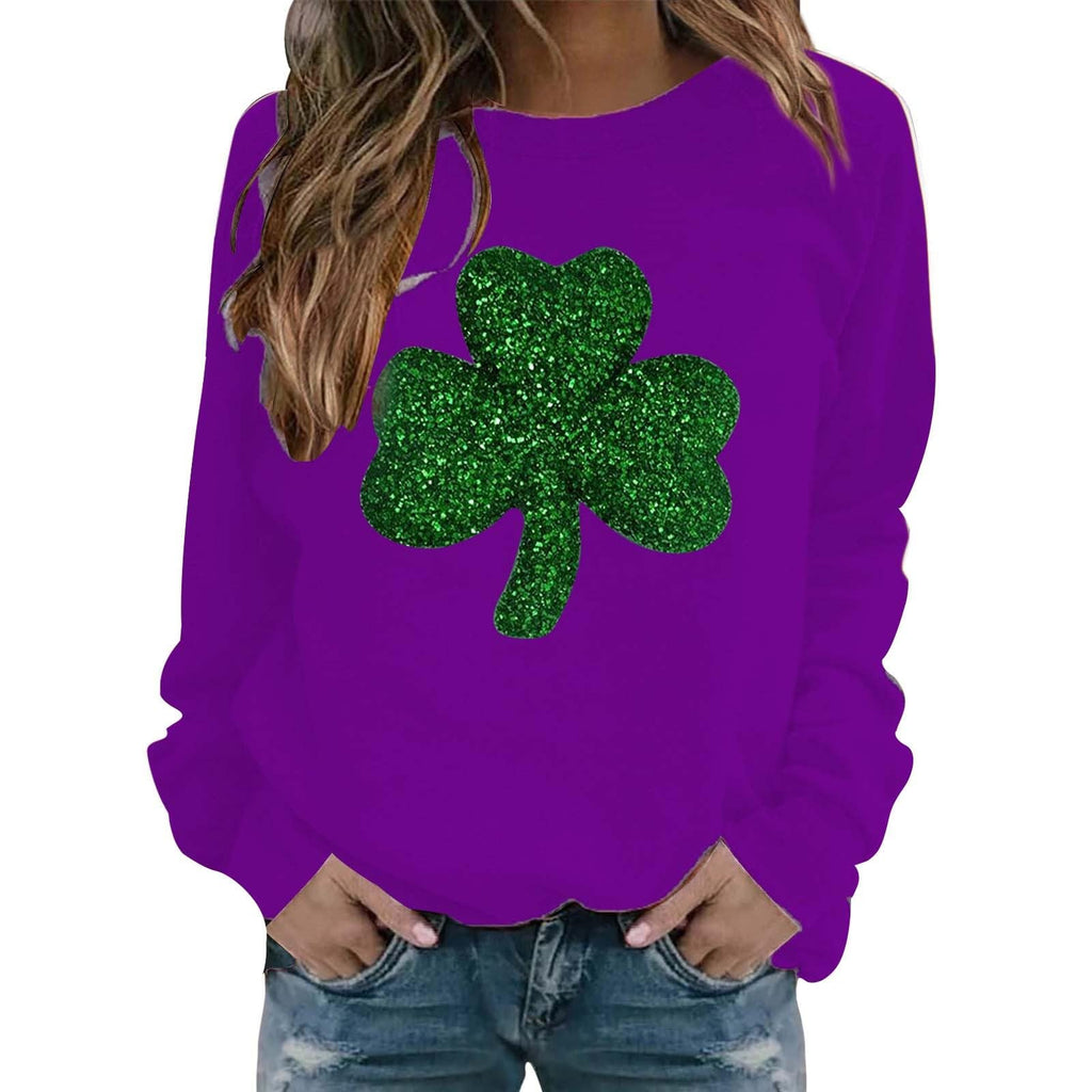 Long-sleeved sweatshirt with collar and floral print casual for women robes women winter sale women's long sleeve thermal t-shirt 4XL Christmas sweater women