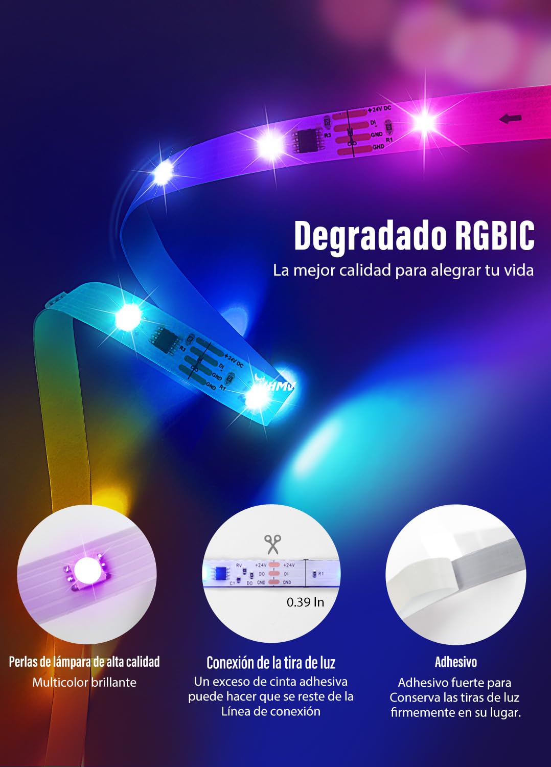 LED Strips 20 Metres RGB 5050, LED Lights with App and Controller, Sync with Music, Ideal for LED Lights, Room Lights, Party Decoration and Christmas (10 m x 2)