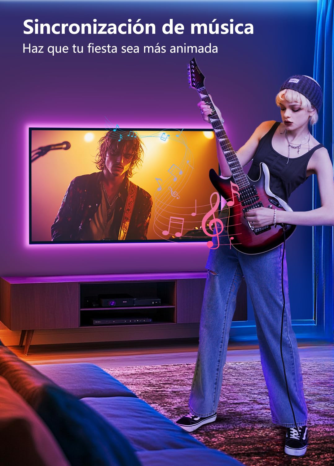 LED Strips 20 Metres RGB 5050, LED Lights with App and Controller, Sync with Music, Ideal for LED Lights, Room Lights, Party Decoration and Christmas (10 m x 2)