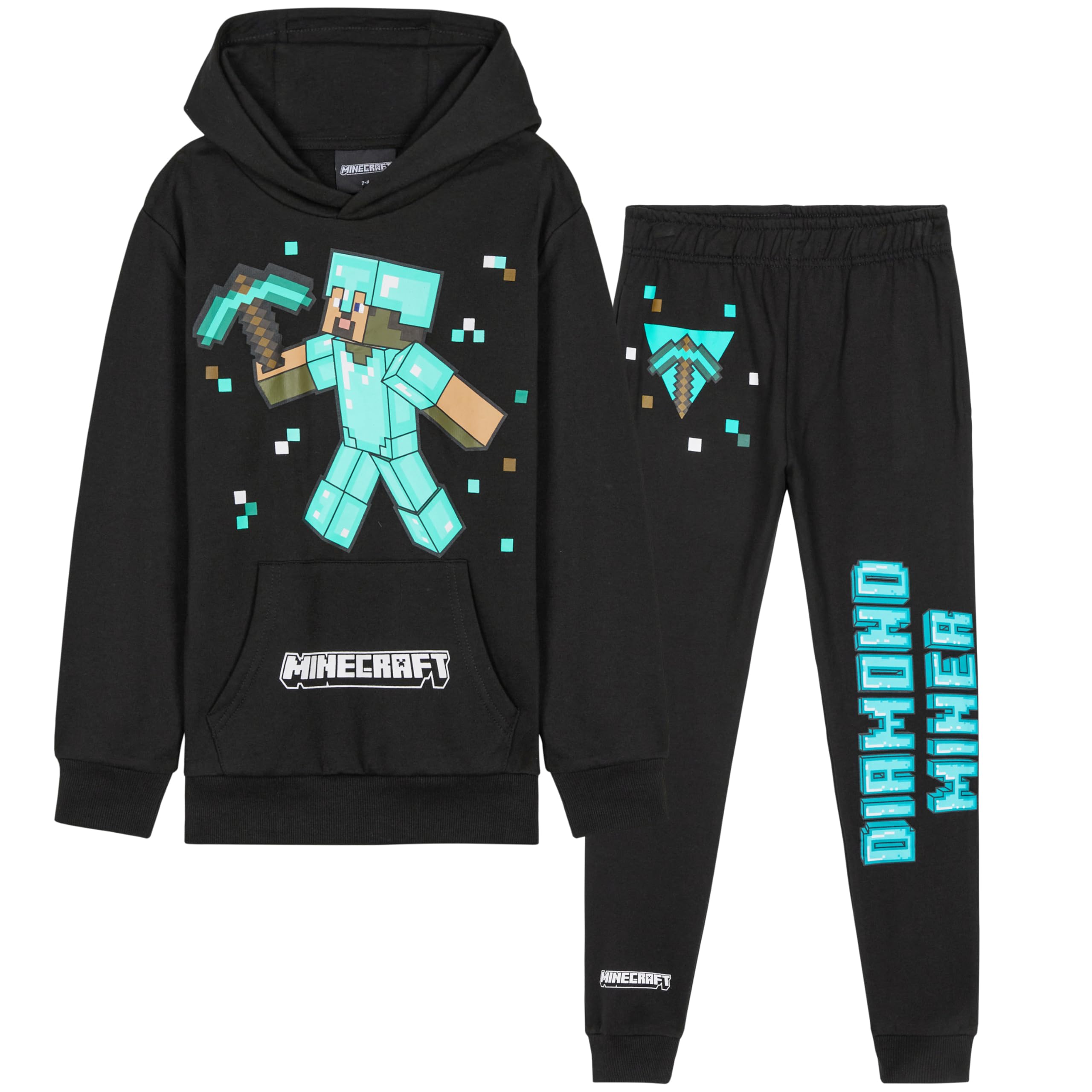 Minecraft Boys Tracksuit Set - Hoodie and Pants Boys