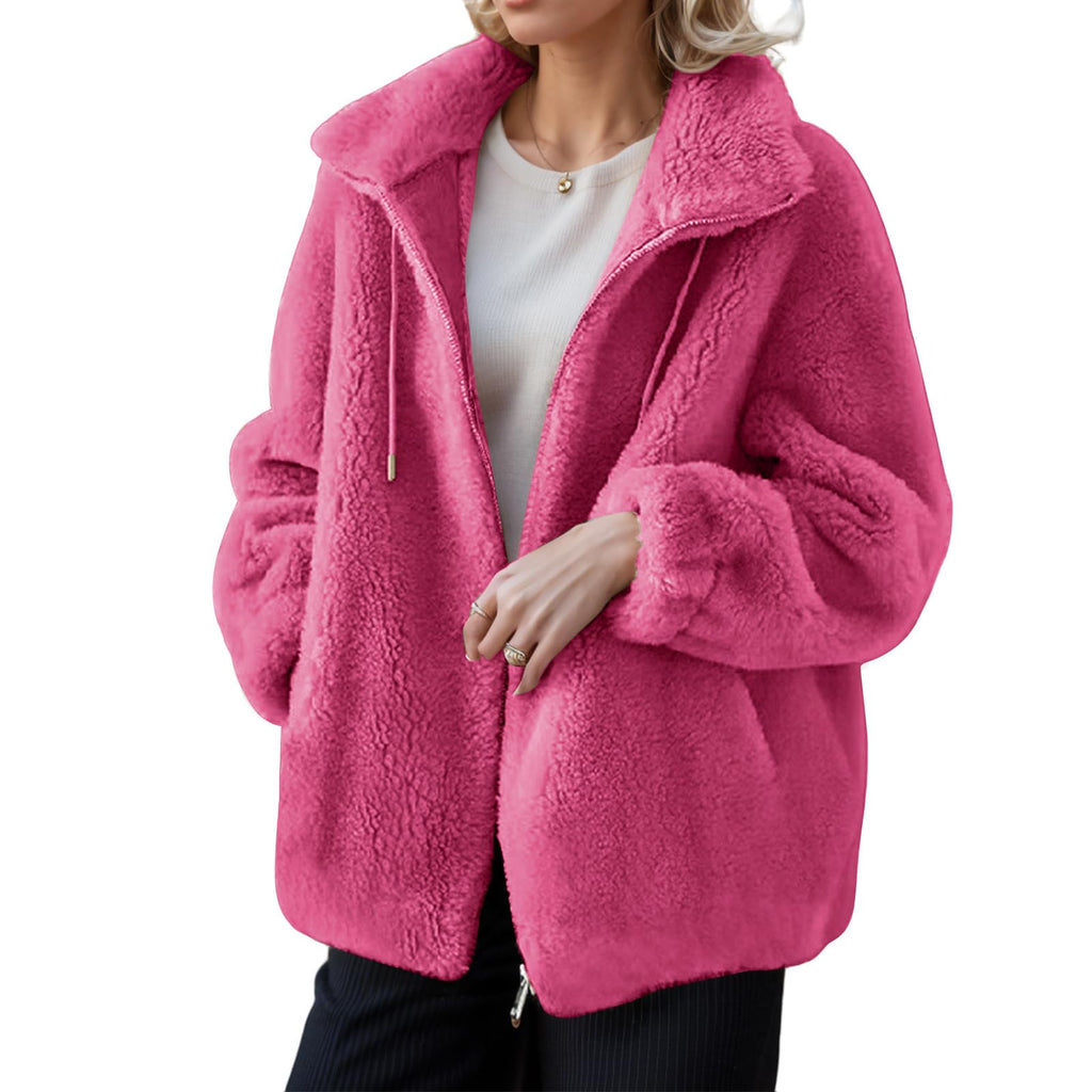 Women's Winter Fleece Jacket Winter Plus Size Transition Jacket with Hood Thermal Parka Hoodie Elegant Clothes