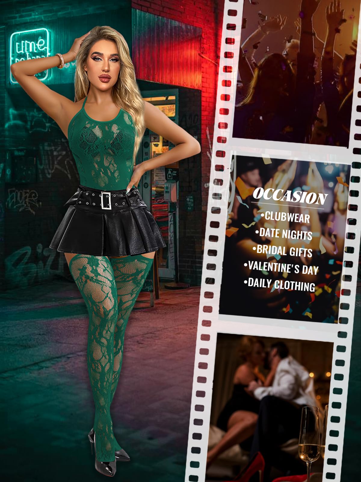 Buitifo mesh bodysuit woman plus size crotchless sexy sleepwear soft lingerie women