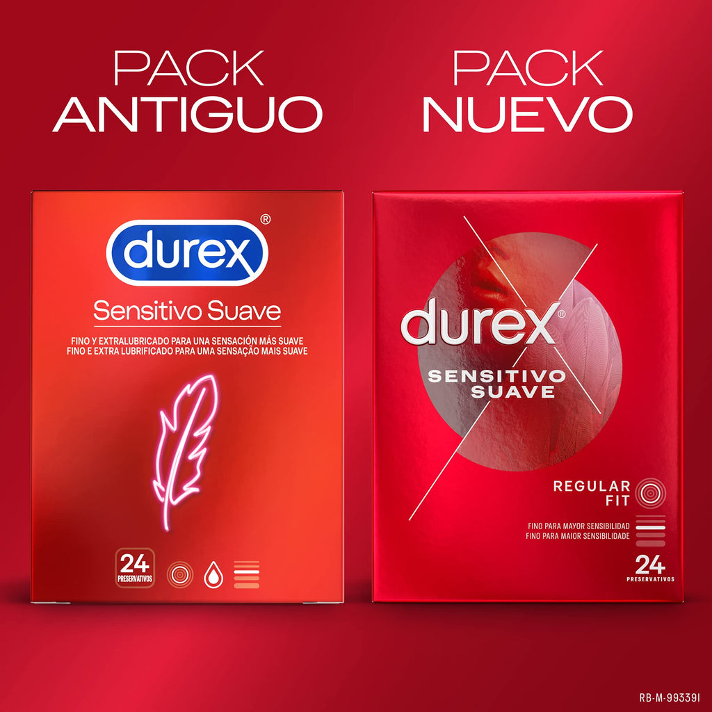 Durex Soft Sensitive Condom Pack, 96 Condoms, Packaging May Vary