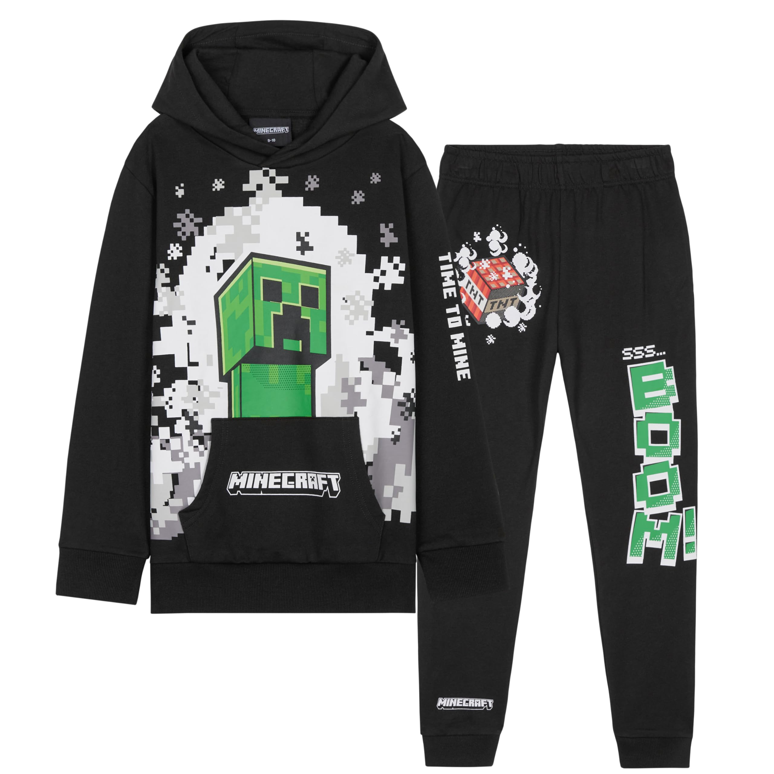 Minecraft Boys Tracksuit Set - Hoodie and Pants Boys