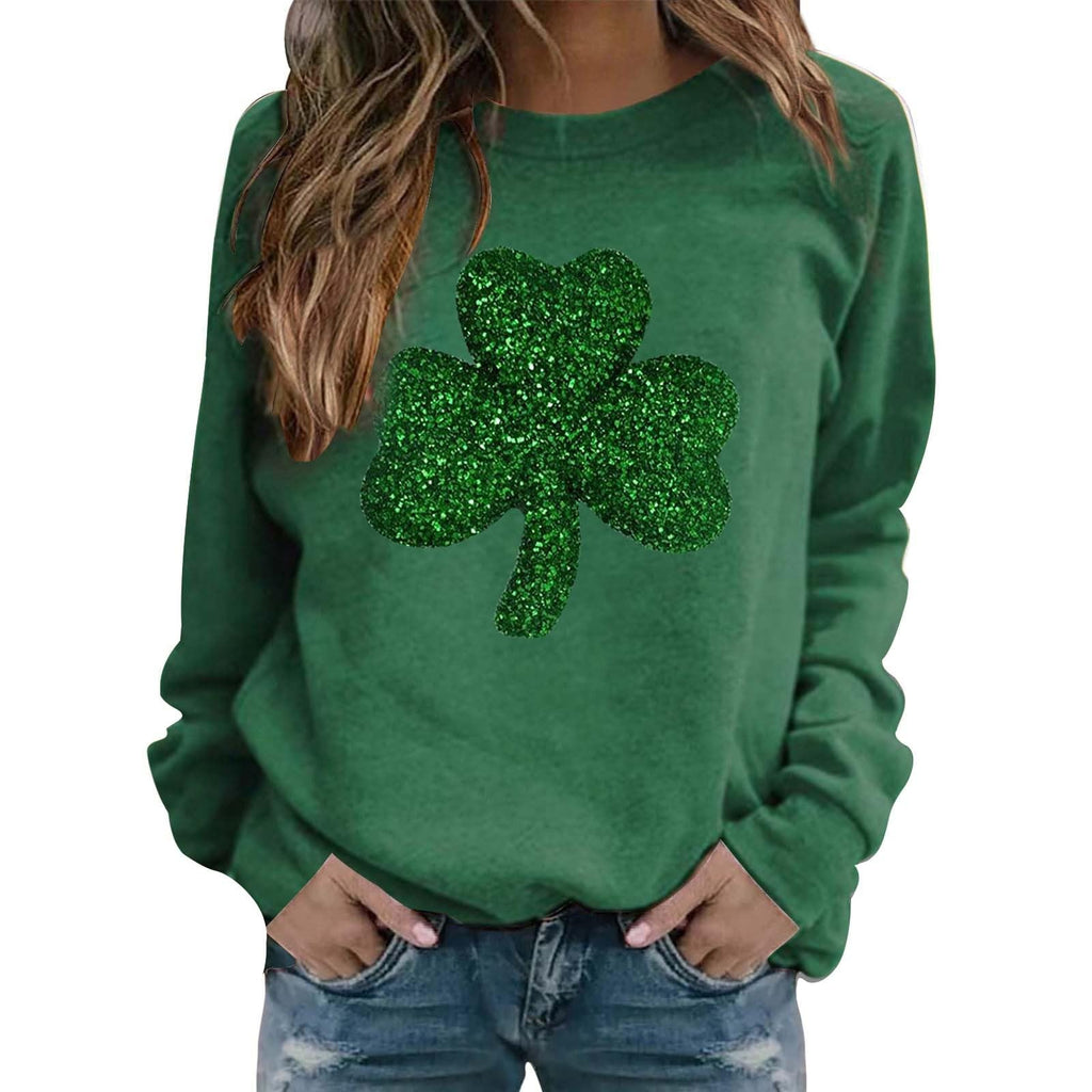 Long-sleeved sweatshirt with collar and floral print casual for women robes women winter sale women's long sleeve thermal t-shirt 4XL Christmas sweater women