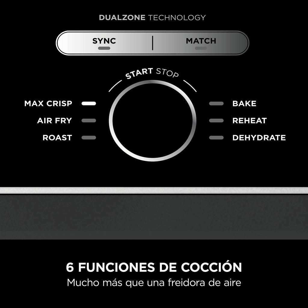 Ninja Foodi [AF300EU] Dual Zone Air Fryer, 2470 W, 7.6 liters, Plastic, Black