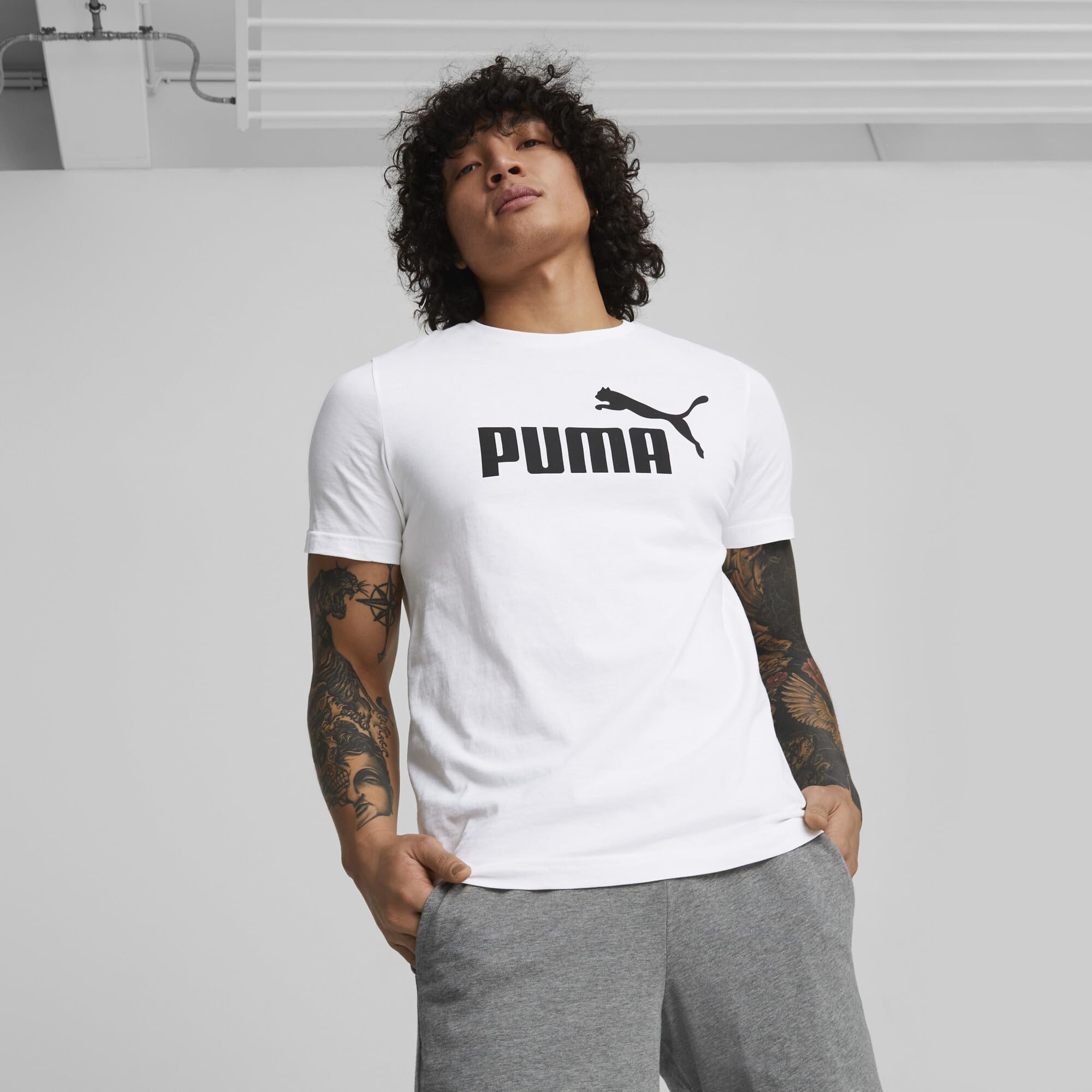 PUMA ESS Logo tee Men's Sports T-Shirt (Pack of 1)