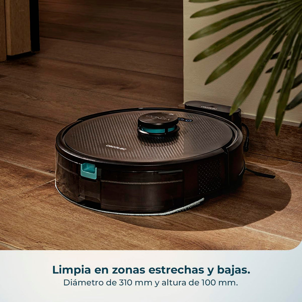 Cecotec Conga M50 Robot Vacuum Cleaner and Floor Scrubber, Laser Navigation, 5000Pa Suction Pressure, 3200 mAh Battery, Multifunction Brush for All Surfaces, Coverage up to 160 m²