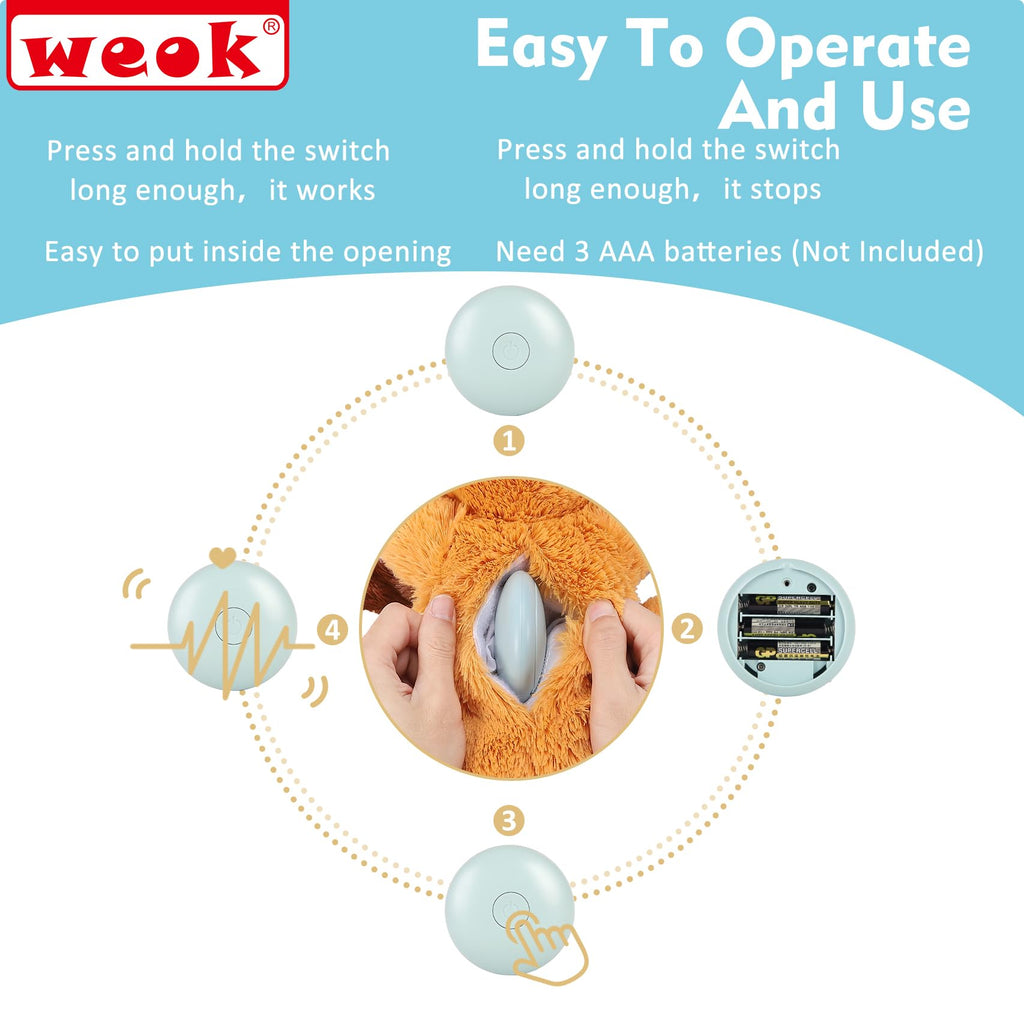 Puppy Heartbeat Toy, Separation Anxiety Relief Toy, Puppy Heartbeat Calming Plush Toy for Anxiety and Behavior