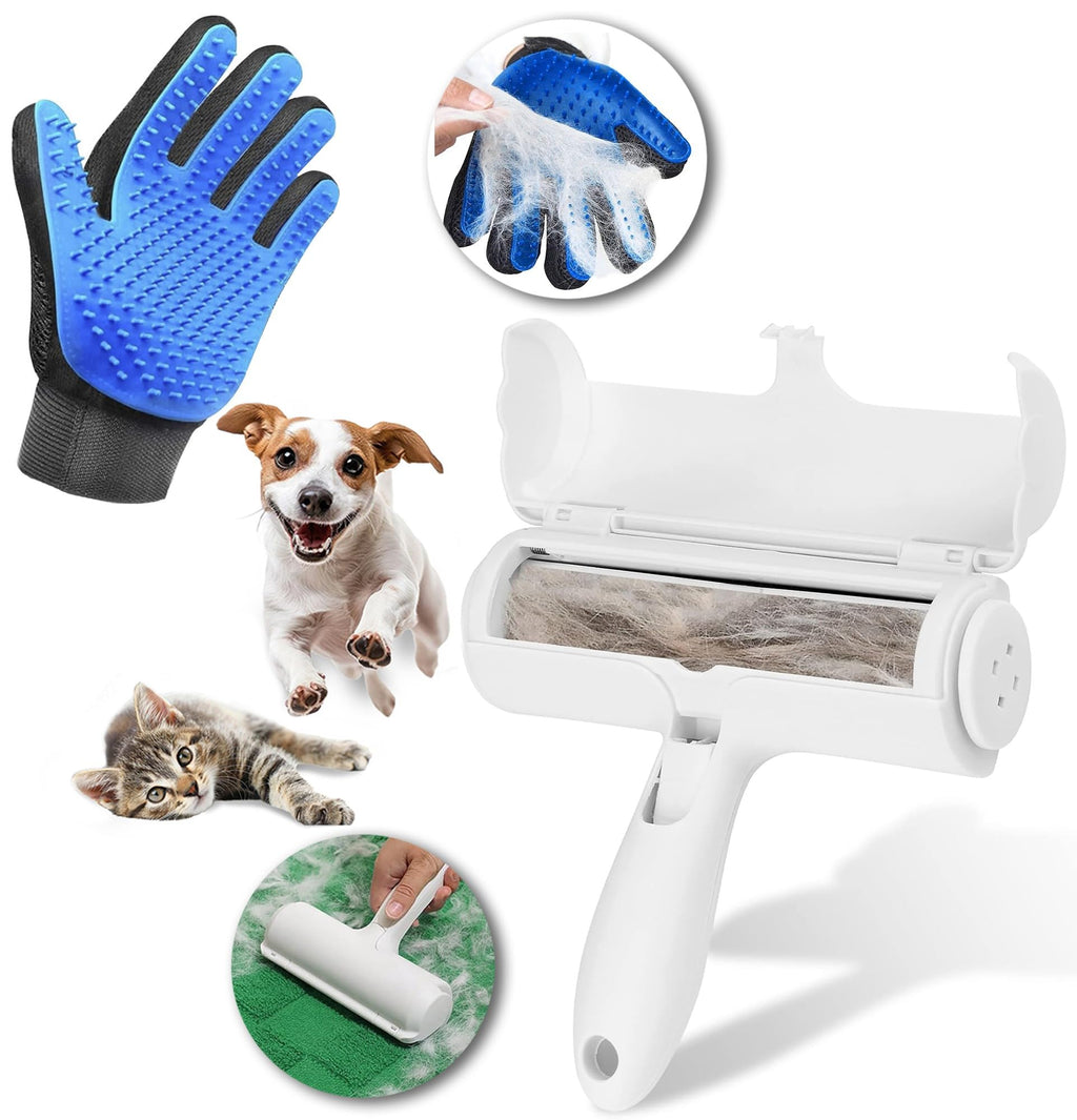 Pet Hair Remover | Pet Hair Remover Roller | Brush for Cats Dogs | Brush Cats Hair Remover | Reusable for Carpets, Clothes and Sofa (Right Glove)