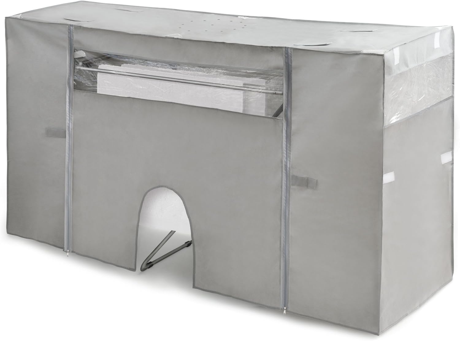 Rayen | Drying Rack Cover with Heater | Quick Drying | Minimum Consumption | Extendable | Plug | Grey | Measurements: 105-180 x 56 x 106 cm, 1 Unit