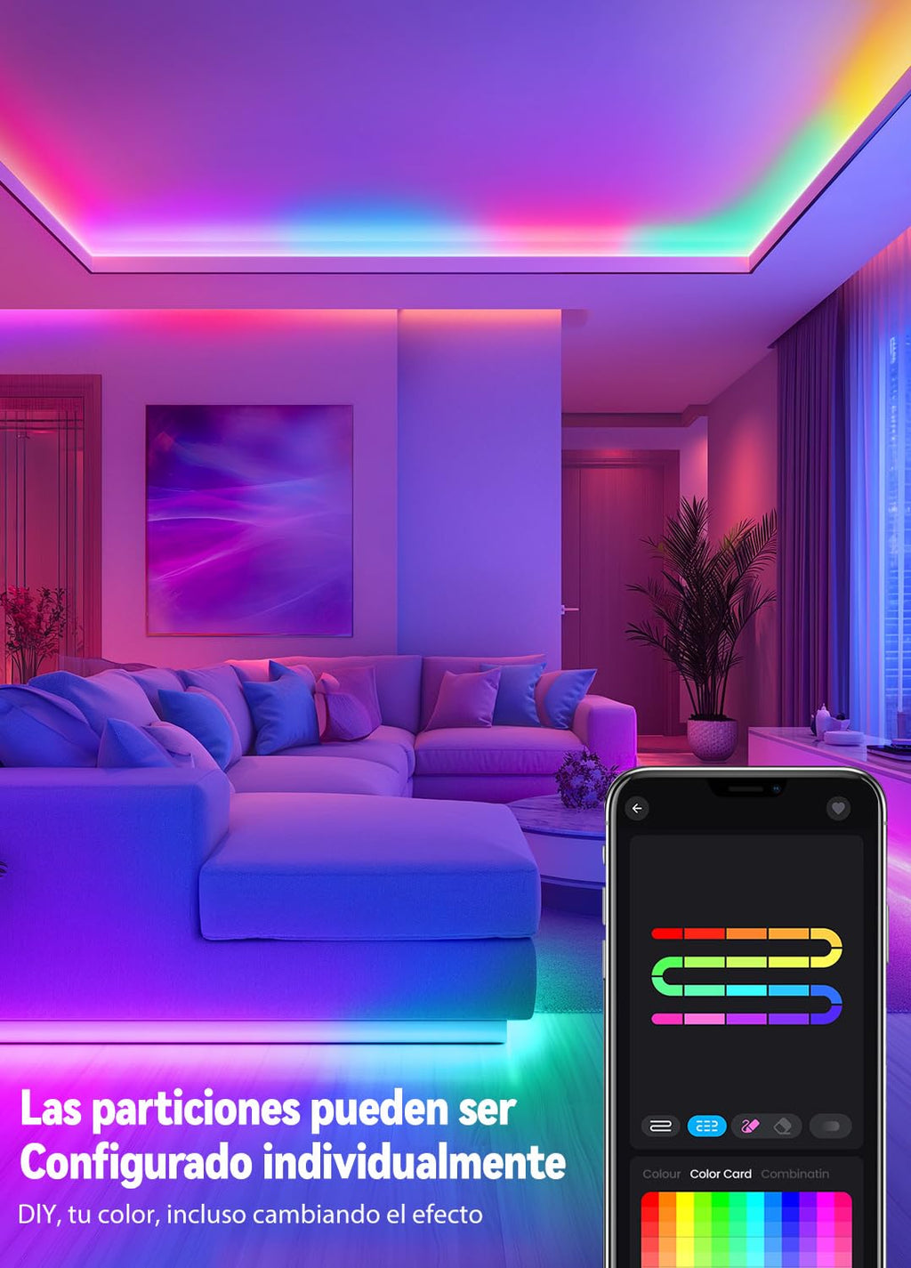 LED Strips 20 Metres RGB 5050, LED Lights with App and Controller, Sync with Music, Ideal for LED Lights, Room Lights, Party Decoration and Christmas (10 m x 2)