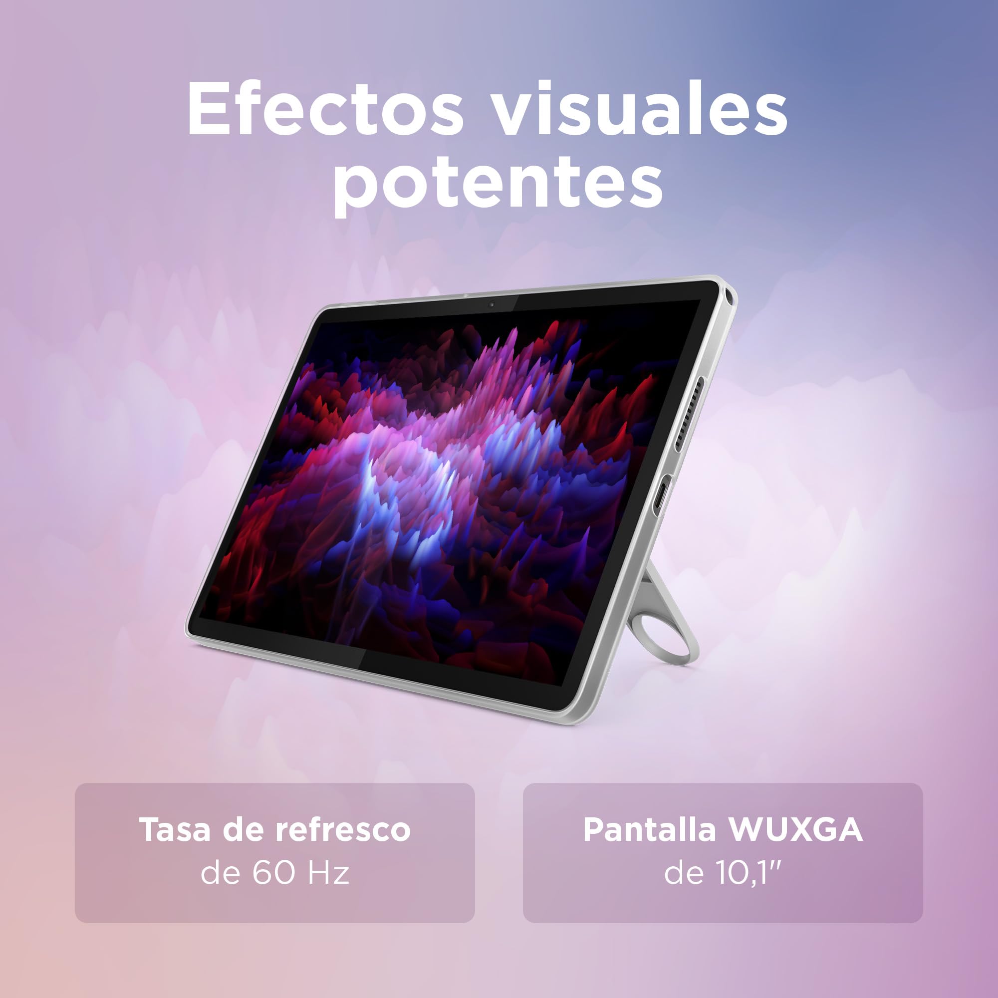 Lenovo Tab – Tablet 10.1 inch WUXGA (MediaTek Helio G85, 4 GB RAM, 128 GB, 60 Hz, 2 Speakers, Wi-Fi 5, Bluetooth 5.3, Android 14) Polar Blue – Includes Transparent Case with Built-in Stand