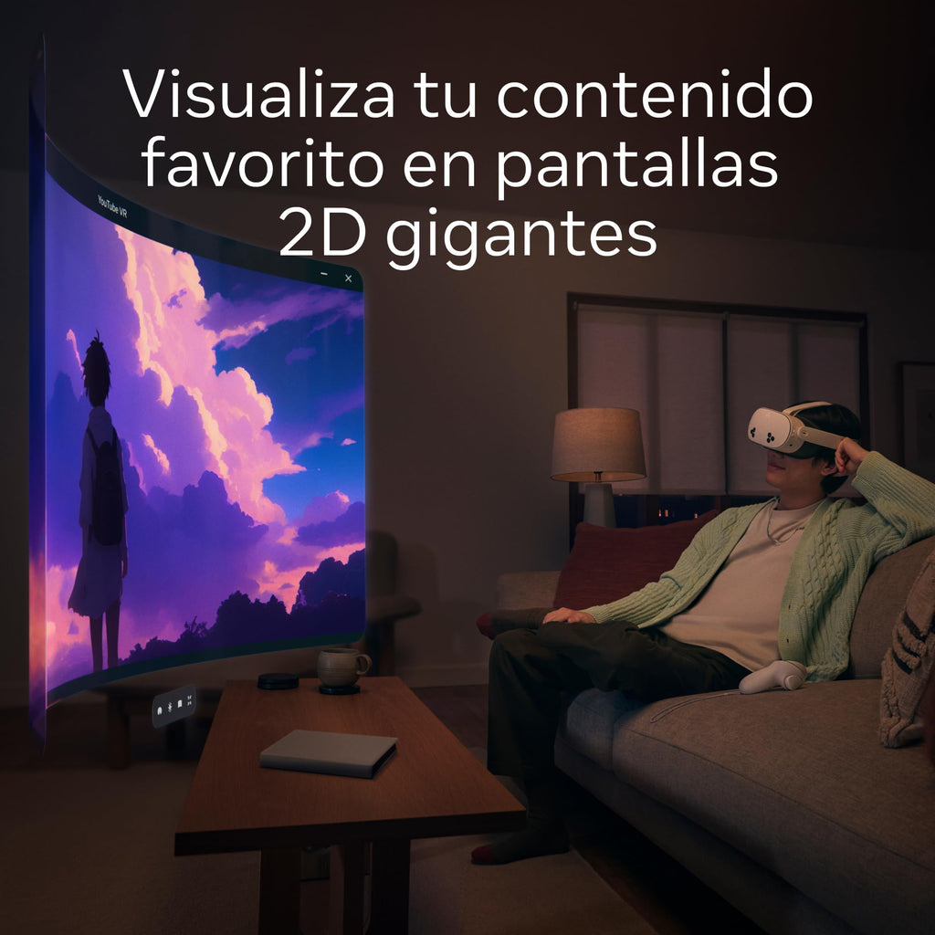 Meta Quest 3S 256 GB — Sumérgete en la Realidad Mixta — Sube de Nivel con el Doble de Almacenamiento — Gafas compactas - Incluyen 3 Meses de Prueba para Meta Horizon+