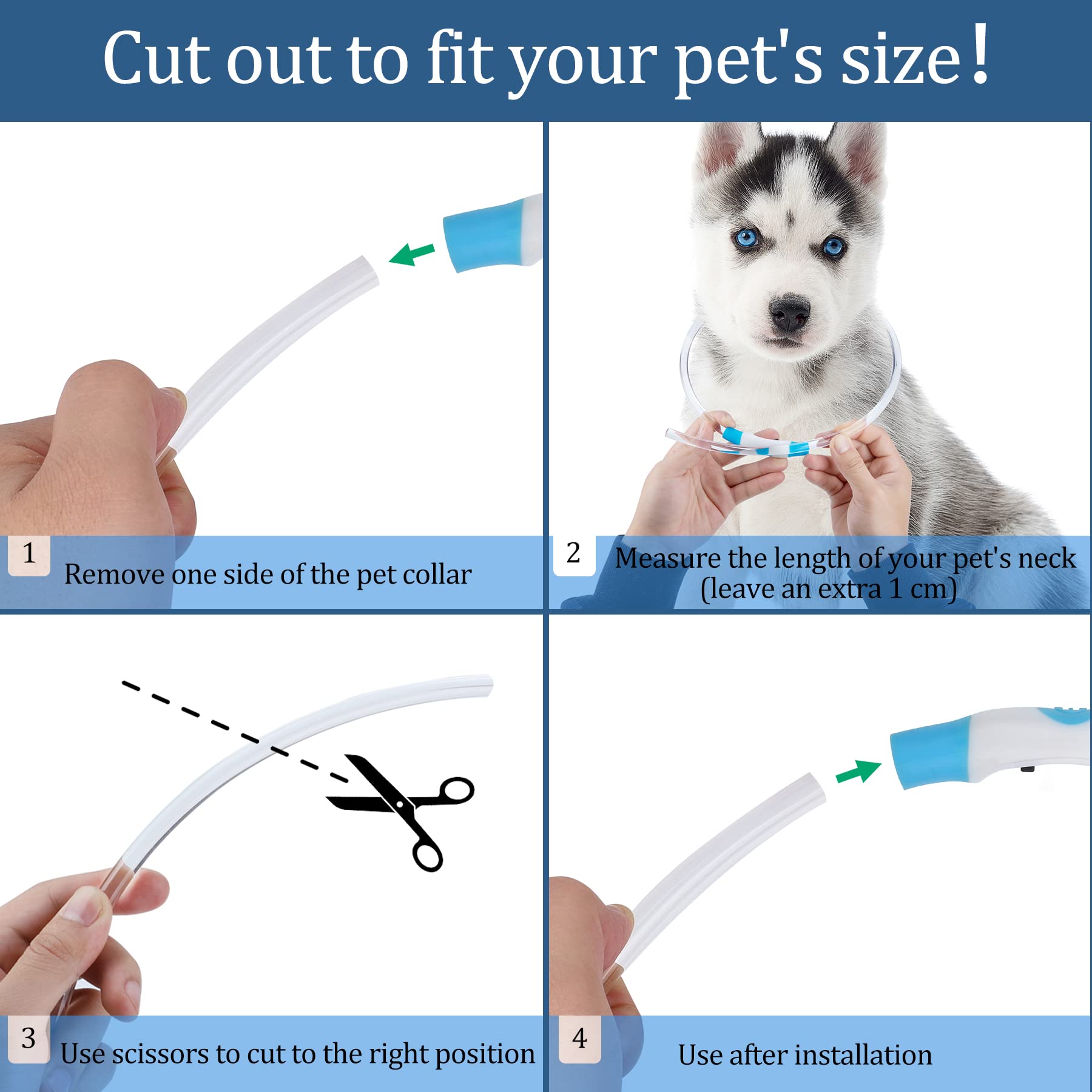 Coolzon Rechargeable and Waterproof Luminous Dog Collar with 3 Light Modes, Adjustable Length LED Collars for Dogs Cats Small Medium Large, Red