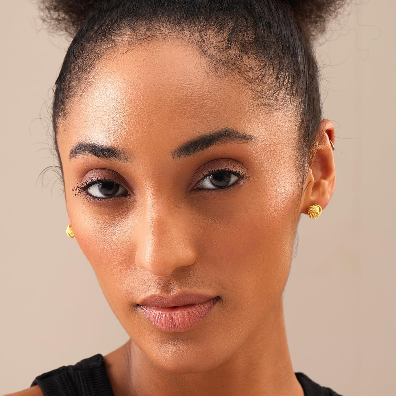 LeCalla Italian Silver Jewelry Stud Earring Twisted Design Wire Love Knot for Women