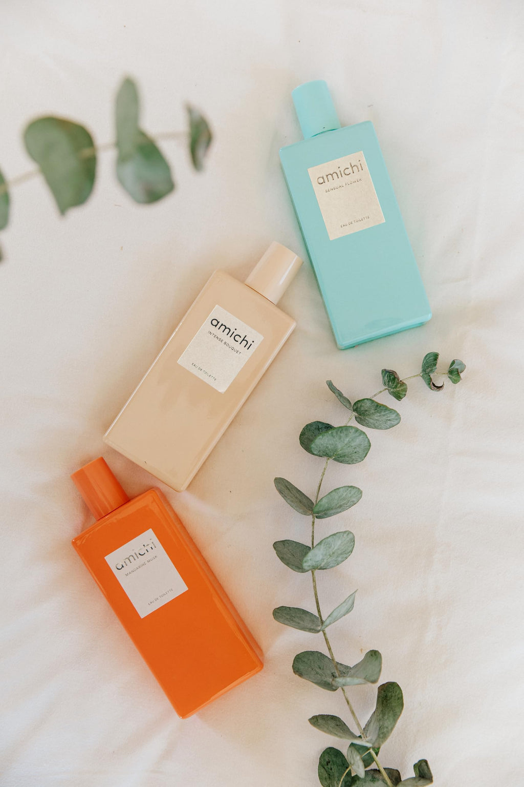 AMICHI - Mandarine Musk, Women's Gift Box, 75 ml Cologne + Body Wash 75 ml + Body Lotion 75 ml, Women's Eau de Toilette, Sweet and Citrus Fragrance, Long Lasting Extravagant Scent