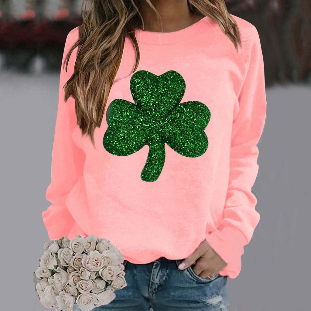 Long-sleeved sweatshirt with collar and floral print casual for women robes women winter sale women's long sleeve thermal t-shirt 4XL Christmas sweater women