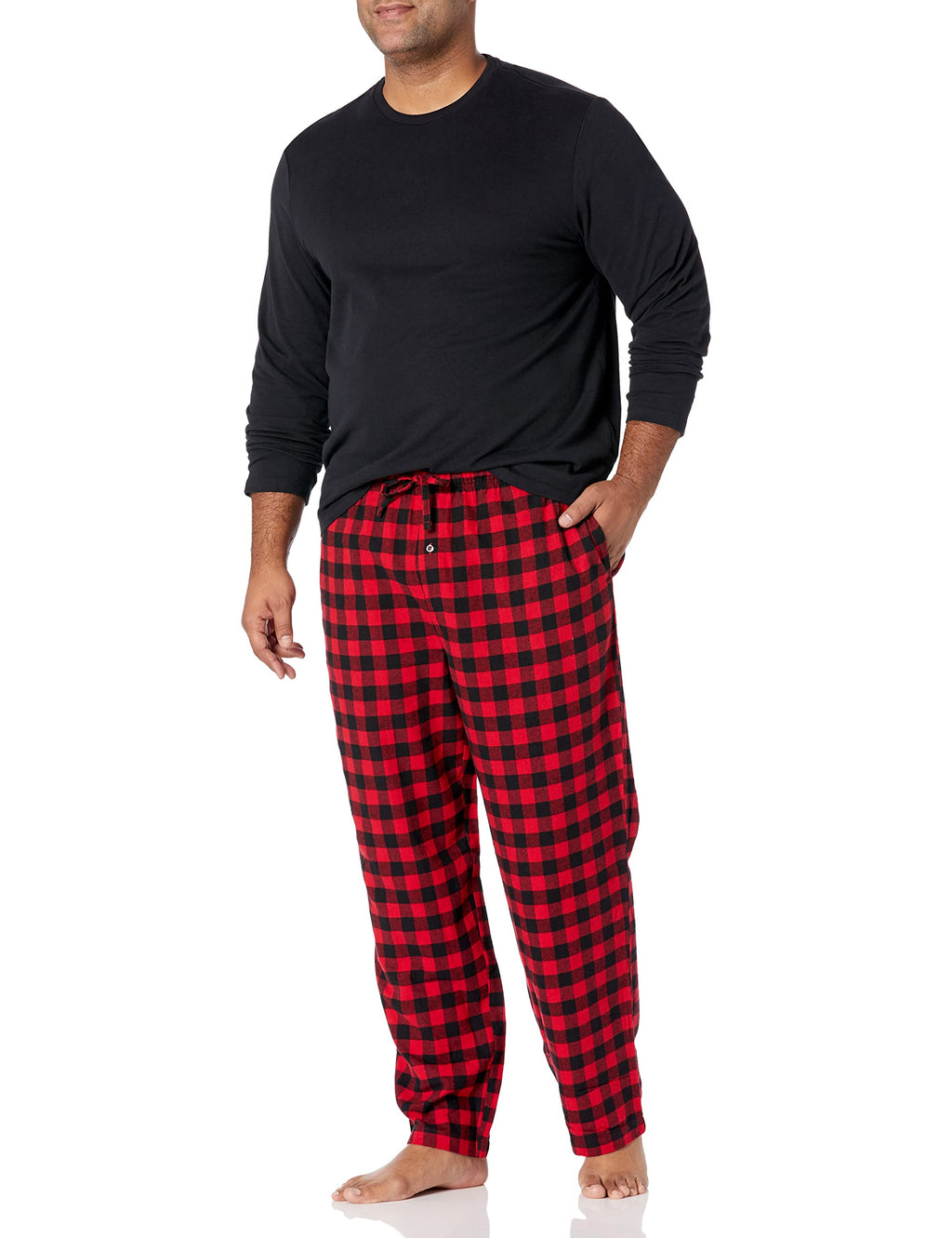 Amazon Essentials Men's Soft Flannel Pajama Set (Available in Plus Size)