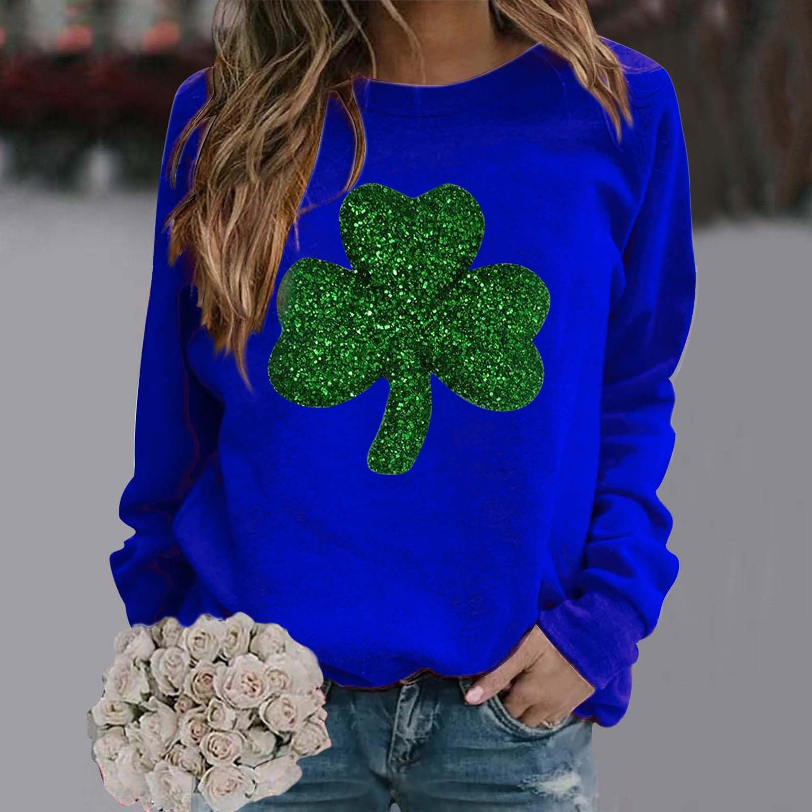 Long-sleeved sweatshirt with collar and floral print casual for women robes women winter sale women's long sleeve thermal t-shirt 4XL Christmas sweater women