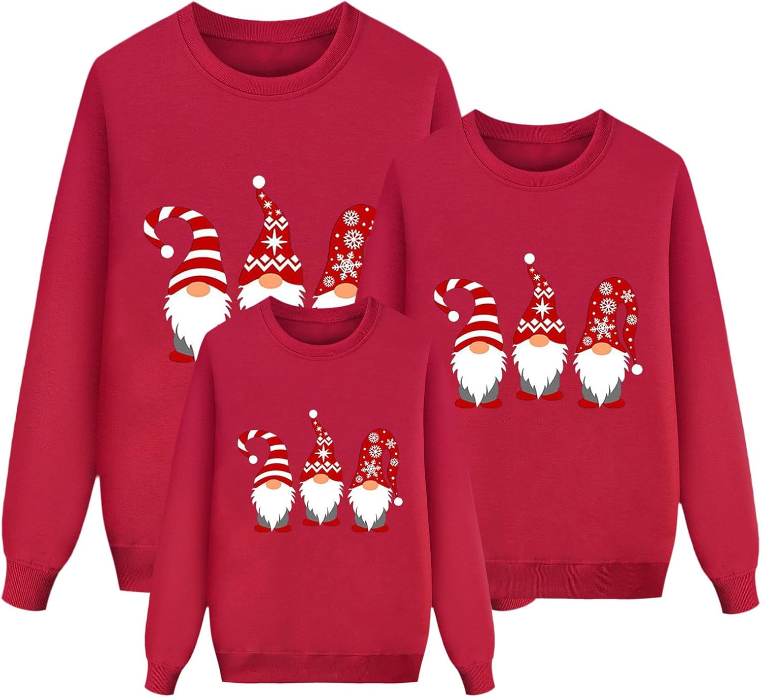 Sweater Christmas Family Woman Man Child Christmas Sweatshirts Family Round Neck Long Sleeve Christmas Sweater Winter Warm Christmas Jerseys for Couples Blouses Tops