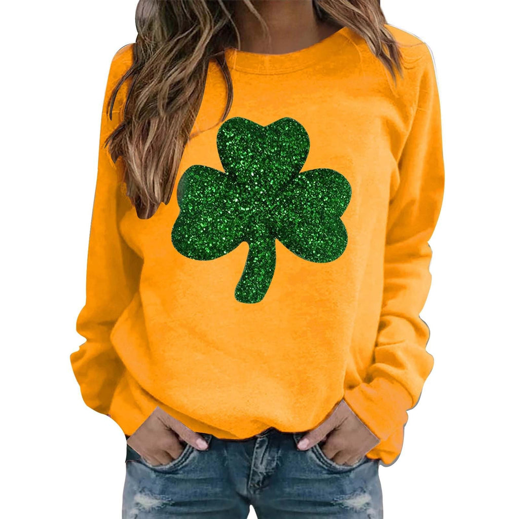 Long-sleeved sweatshirt with collar and floral print casual for women robes women winter sale women's long sleeve thermal t-shirt 4XL Christmas sweater women