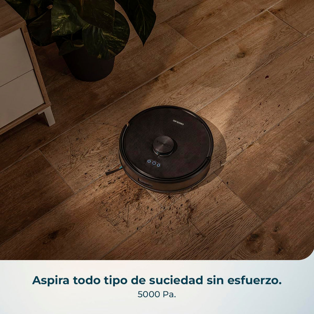 Cecotec Conga M50 Robot Vacuum Cleaner and Floor Scrubber, Laser Navigation, 5000Pa Suction Pressure, 3200 mAh Battery, Multifunction Brush for All Surfaces, Coverage up to 160 m²