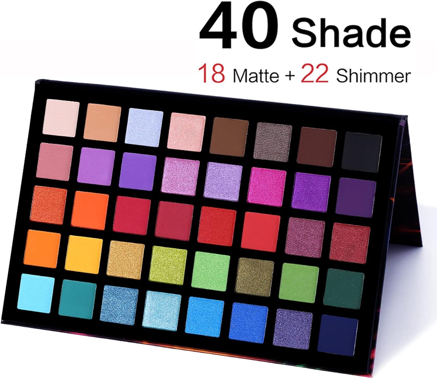 UCANBE Professional Eyeshadow Palettes - 40 Colorful Long Lasting Makeup Palettes - Glossy & Matte Eyeshadow - Create Beauty