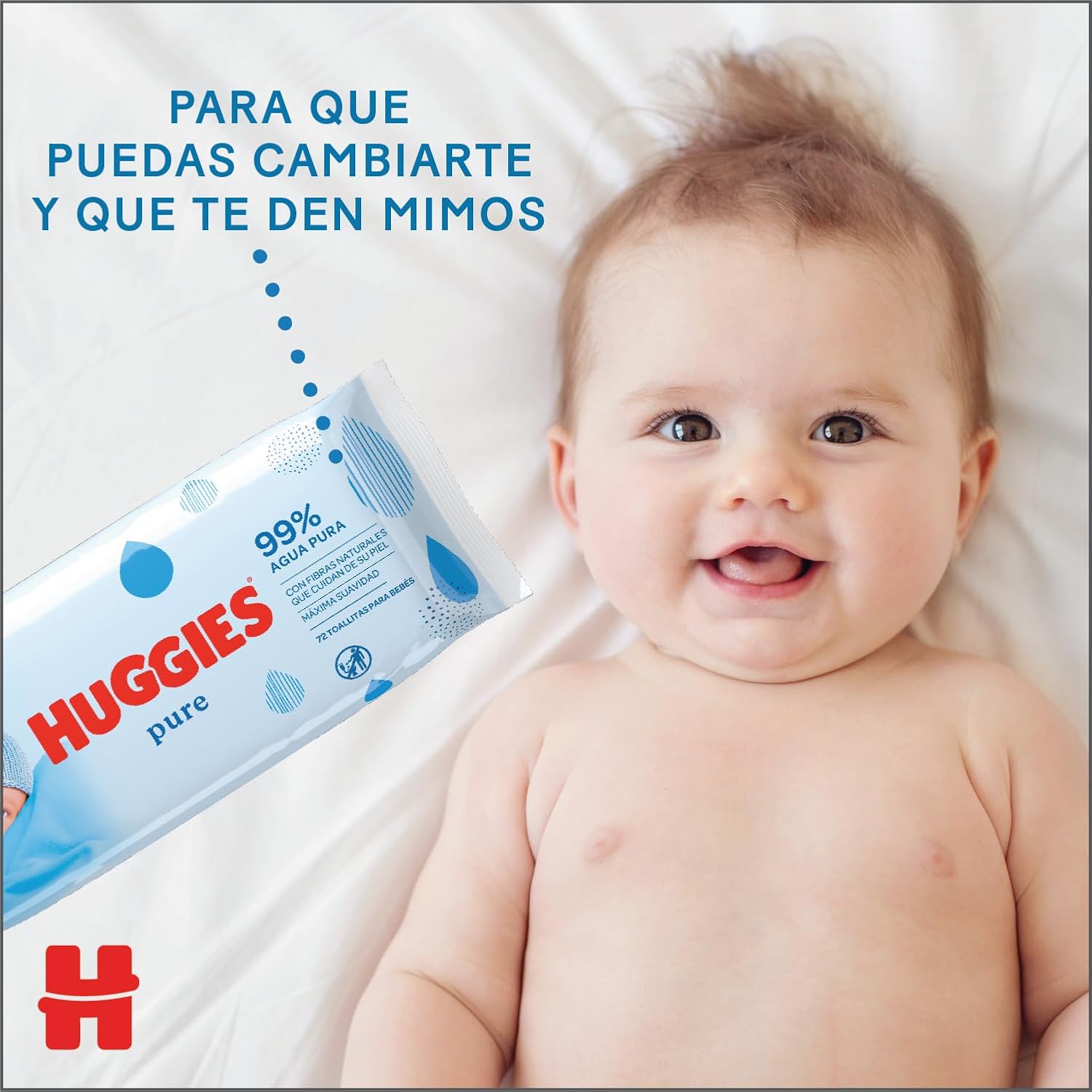 Huggies Pure Baby Wipes, 99% Pure Water, 18 Packs of 56, Total 1008 Wipes