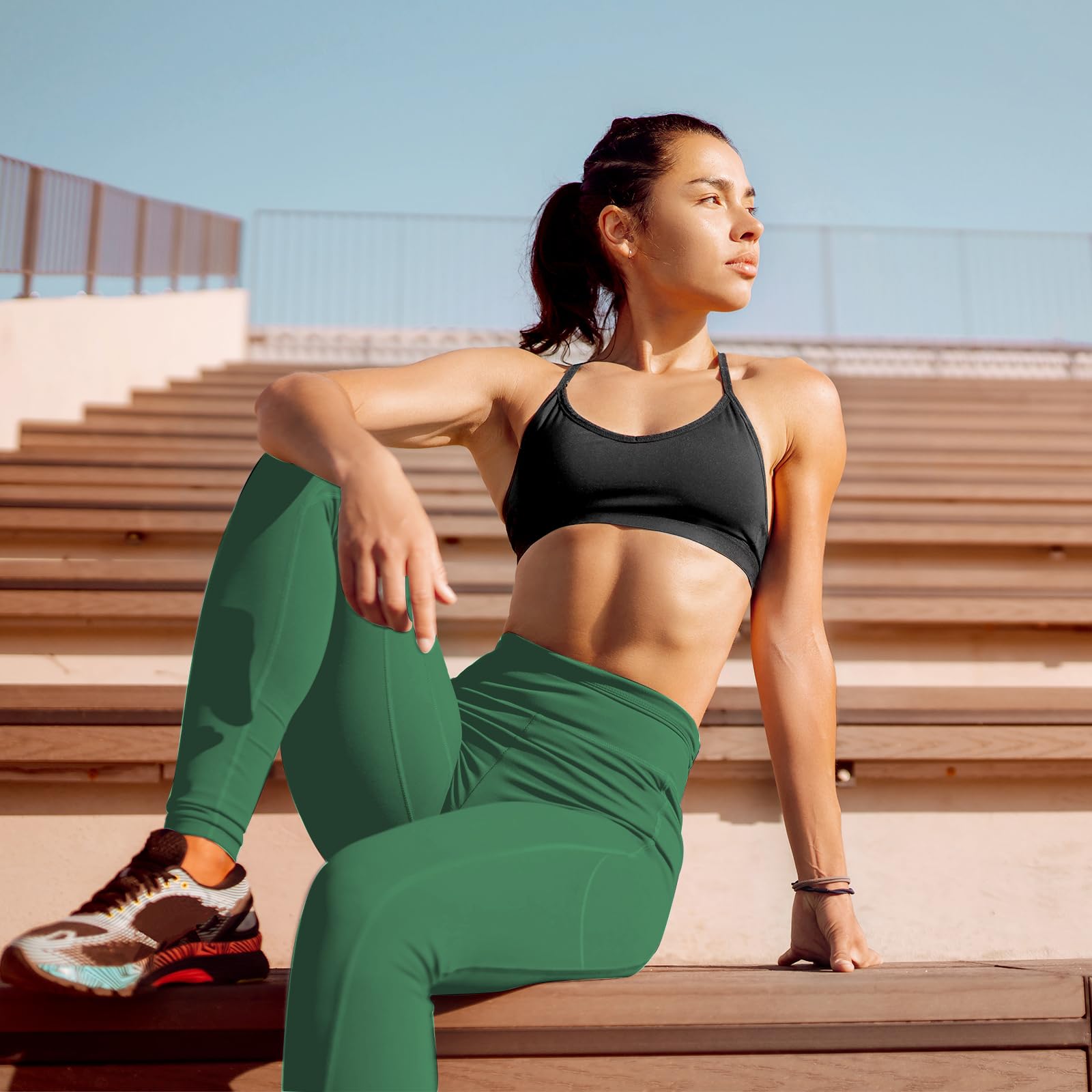 Women's Leggings, High Waist, Sports Leggings, Women's Fitness Pants, Sports Leggings for Running Training, Stretching Yoga and Pilates P107