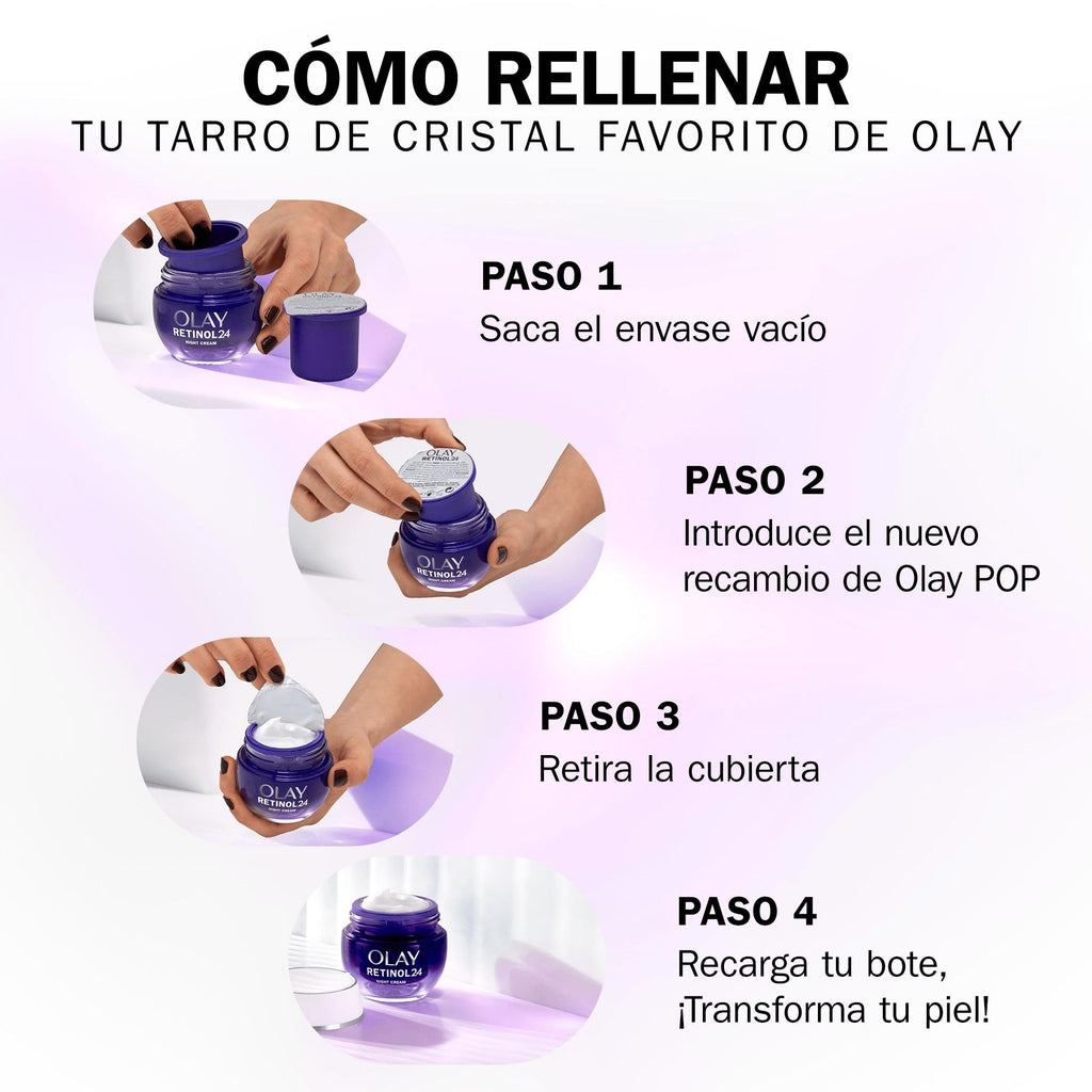Olay Retinol 24 Crema de Noche Hidratante Facial, Cuidado de la Piel con Vitamina E Antioxidante. Cuidado de la Piel Well-aging durante la Noche: Suaviza, Renueva E Hidrata, 50 ml