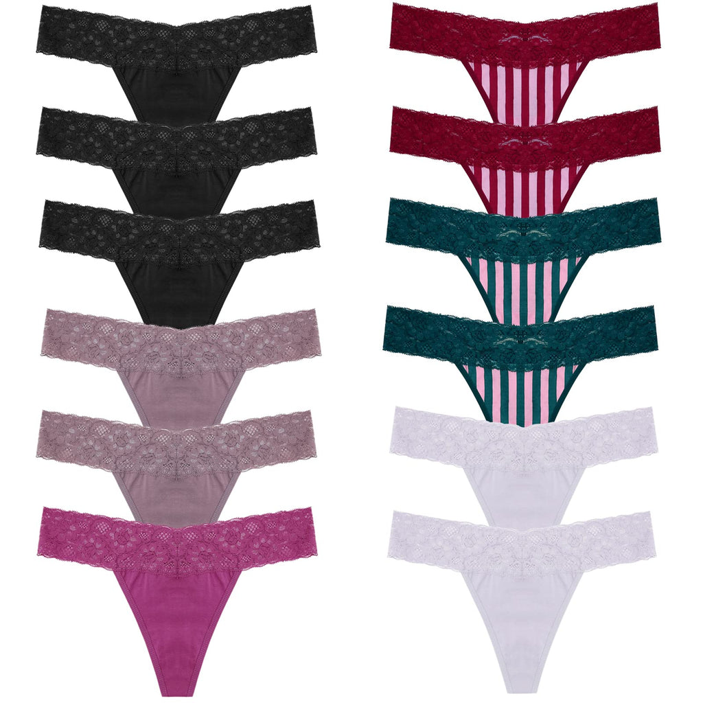 BeReady thongs woman pack thongs sexy for women lace soft thong women cotton stretch thong underwear women