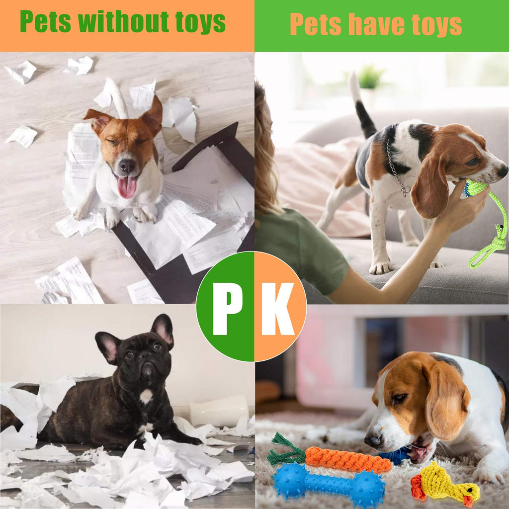 Toys for Dogs, Interactive Toys Set of 15 Pieces Toy for Dogs, Ecological, Safe and Durable Dog Toy, Can Be Used to Clean the Teeth of Dogs